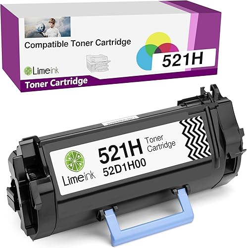 Limeink Cartucho de tóner compatible con Lexmark 521H 52D1H00 para Lexmark MS810 MS810n MS810dn MS810de MS811 MS811n MS811dn MS811dtn MS812dn