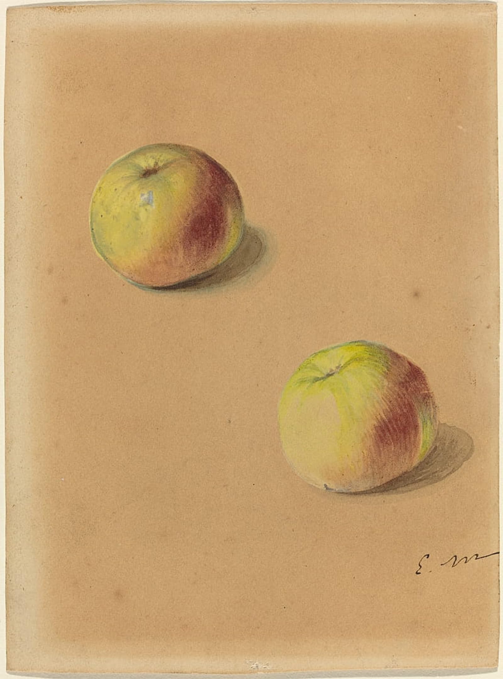 RZHRHJES Vintage Wall Art Picture on Canvas Wall Art Poster Two Apples by Edouard Manet Canvas Poster for Home Decor 60x90cm