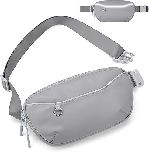 Riñonera unisex para hombres y mujeres, bolsa de cinturón impermeable, bolsa cruzada con correa ajustable extendida de 54 pulgadas, riñoneras de