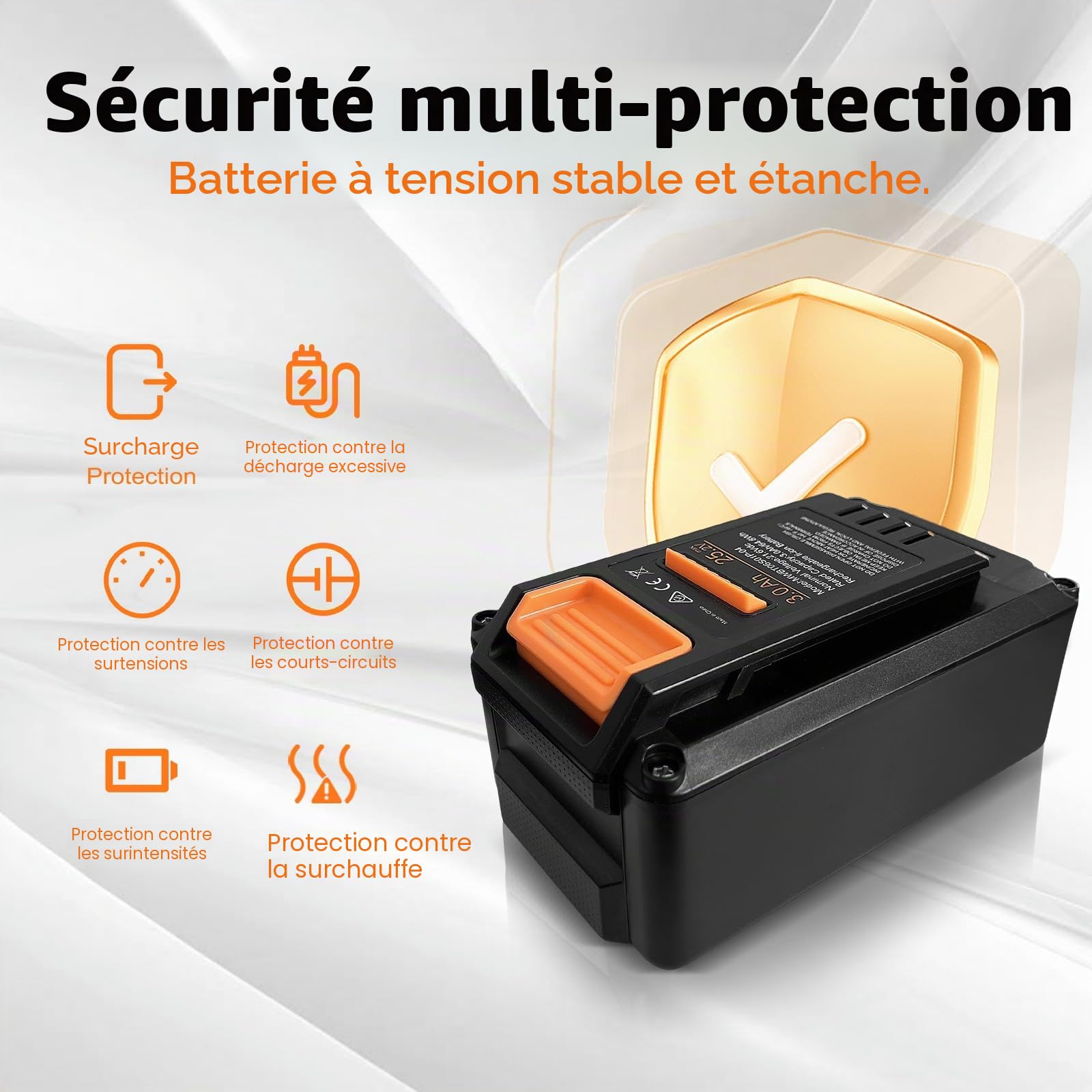 Batterie 3,0 Ah pour Tondeuse Robot Mammotion YUKA Mini 500/600/700/700H/800 & LUBA Mini AWD 800/800H/1500/1500H - Remplacement pour MWBT06S01P-03, MWBT06S02P-03, MWBT06S02P-03, MWBT06S02P-01