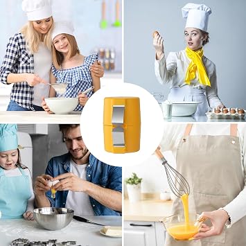 Egg Peeler Easy Shell Egg Opener Egg Cracker Tool Handheld Egg Separator Tool No Mess No Shell Pieces for Baking Scrambled Eggs and Omelets Yellow