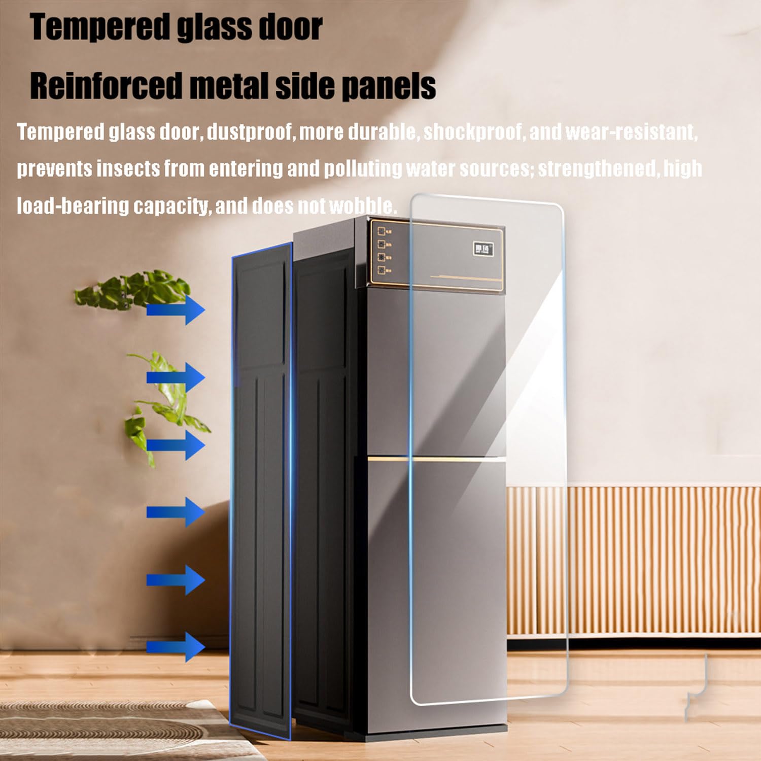 Dispensador De Enfriador De Agua Vertical Dispensador De Agua De Carga Inferior con Dispensador De Agua Caliente/fría/Tibia para El Hogar Oficina Café Té Bar Dormitorio,A2,95.5CMX30CM