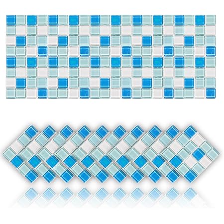 Cendray Fliesenaufkleber 20 Stück 10x10cm - Wasserdichte PVC Wanddekoration