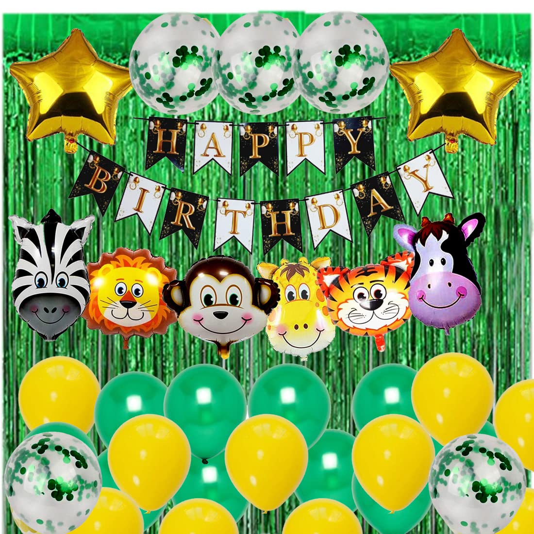 Buy SOI Jungle Theme Birthday Decoration 36PCS,Birthday Decoration