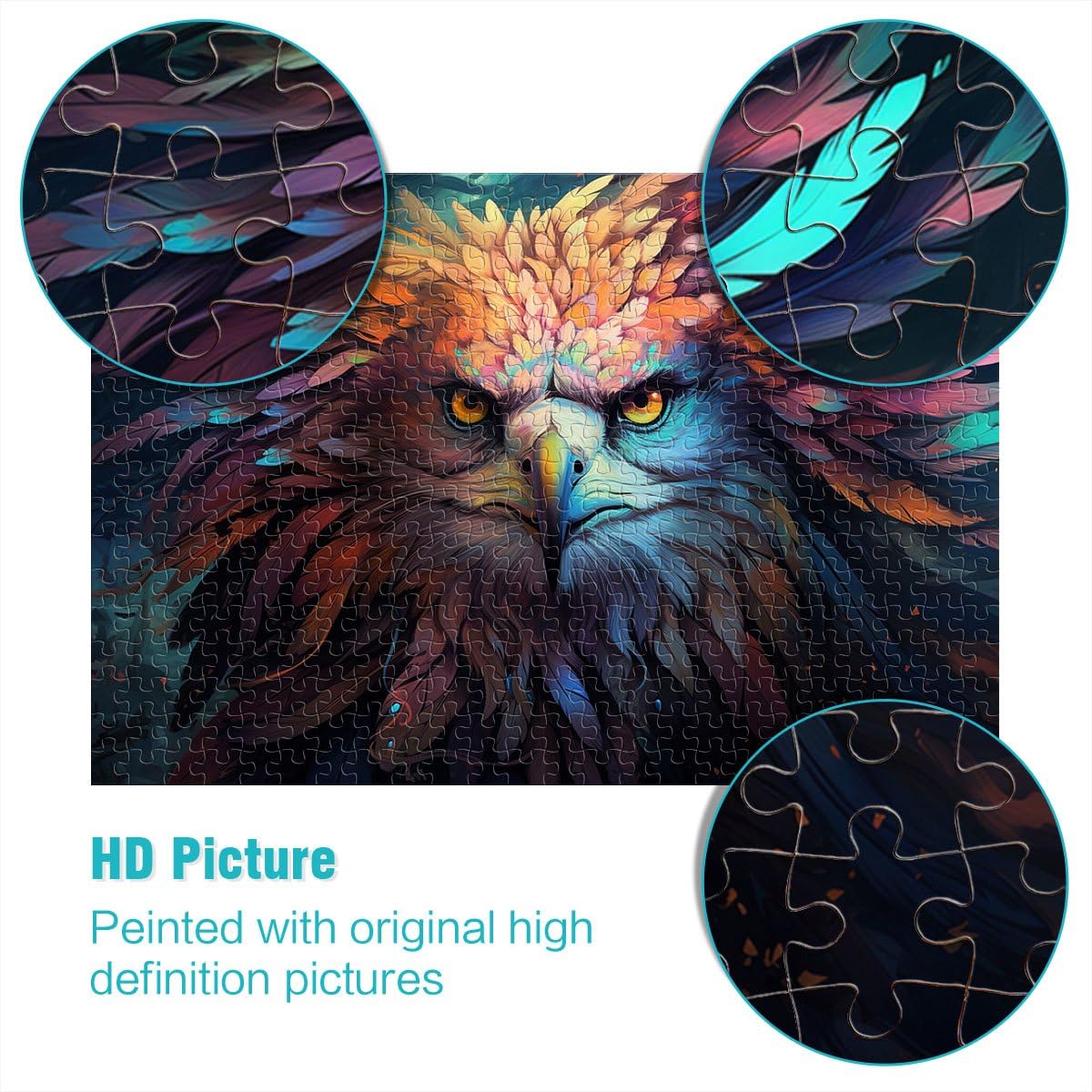 Puzzle per adulti, pittura aquila, 1000 pezzi Puzzle per adulti, pittura aquila, 1000 pezzi