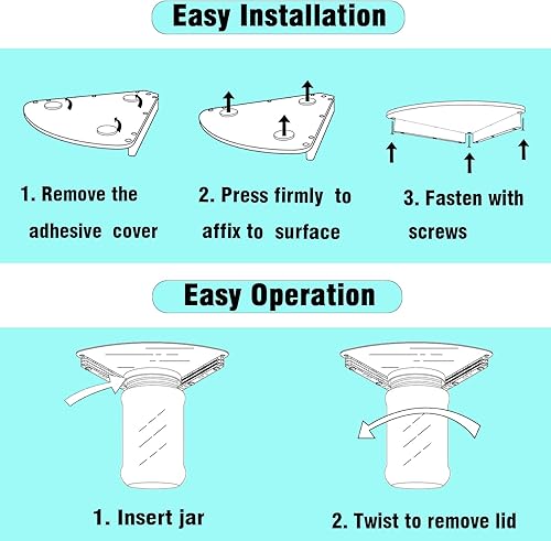Miniatura 6 de Últimos abridores de tarros de acero inoxidable para personas mayores, herramienta para abrir tarros debajo del gabinete para manos débiles, abridor