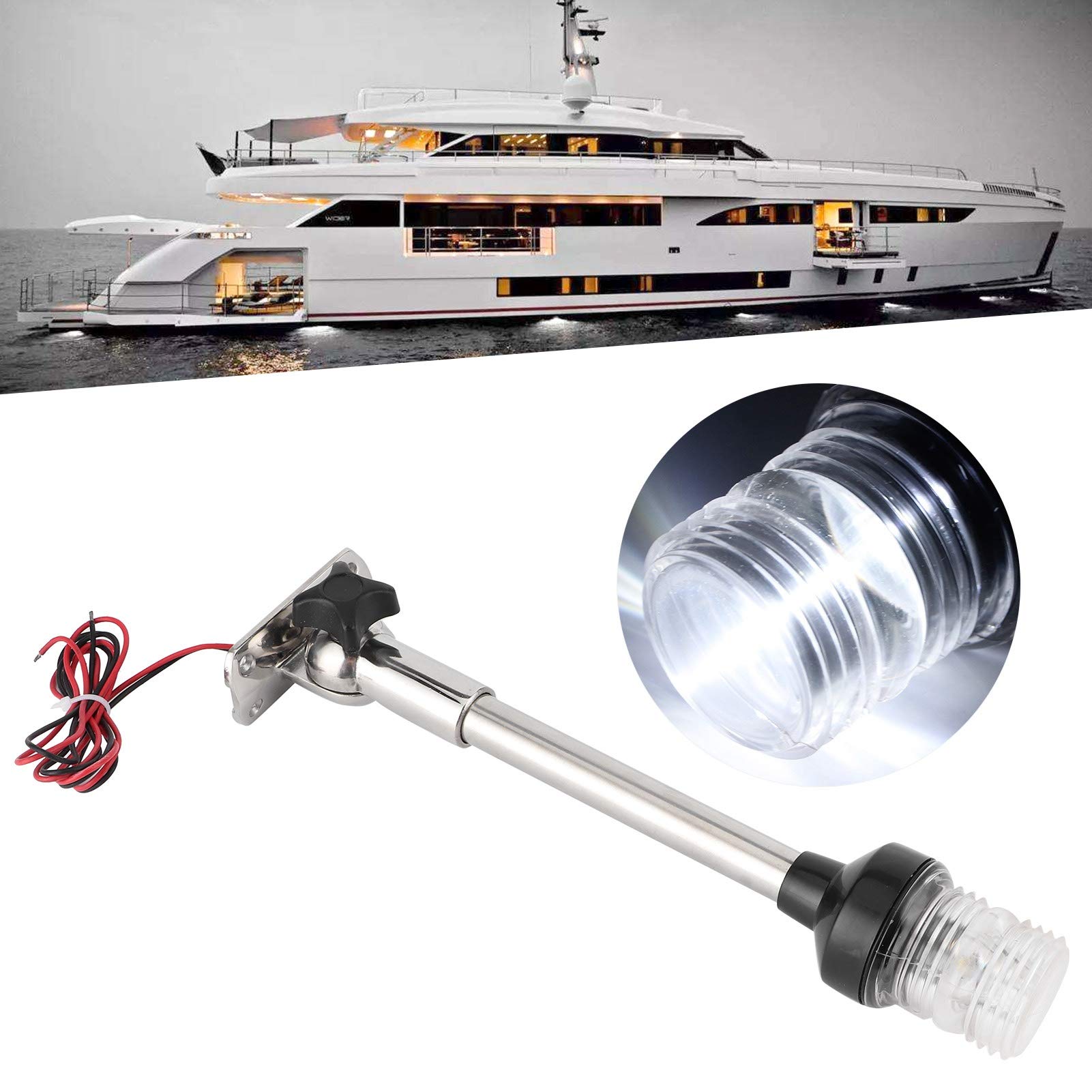 Acheter Lumière LED Étoile Étanche IP67 Blanche Pliable Arrière Lumière de Navigation de Bateau Lumière de Marche de Bateau pour Bateaux Ponton Pêche Bass Jon