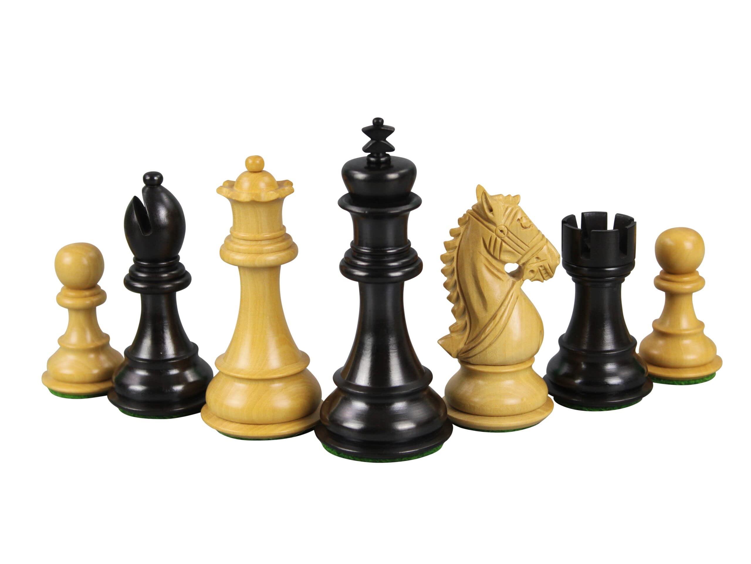 King Bridal Staunton - Juego de ajedrez (madera de boj ebonizada, 9,5 cm)