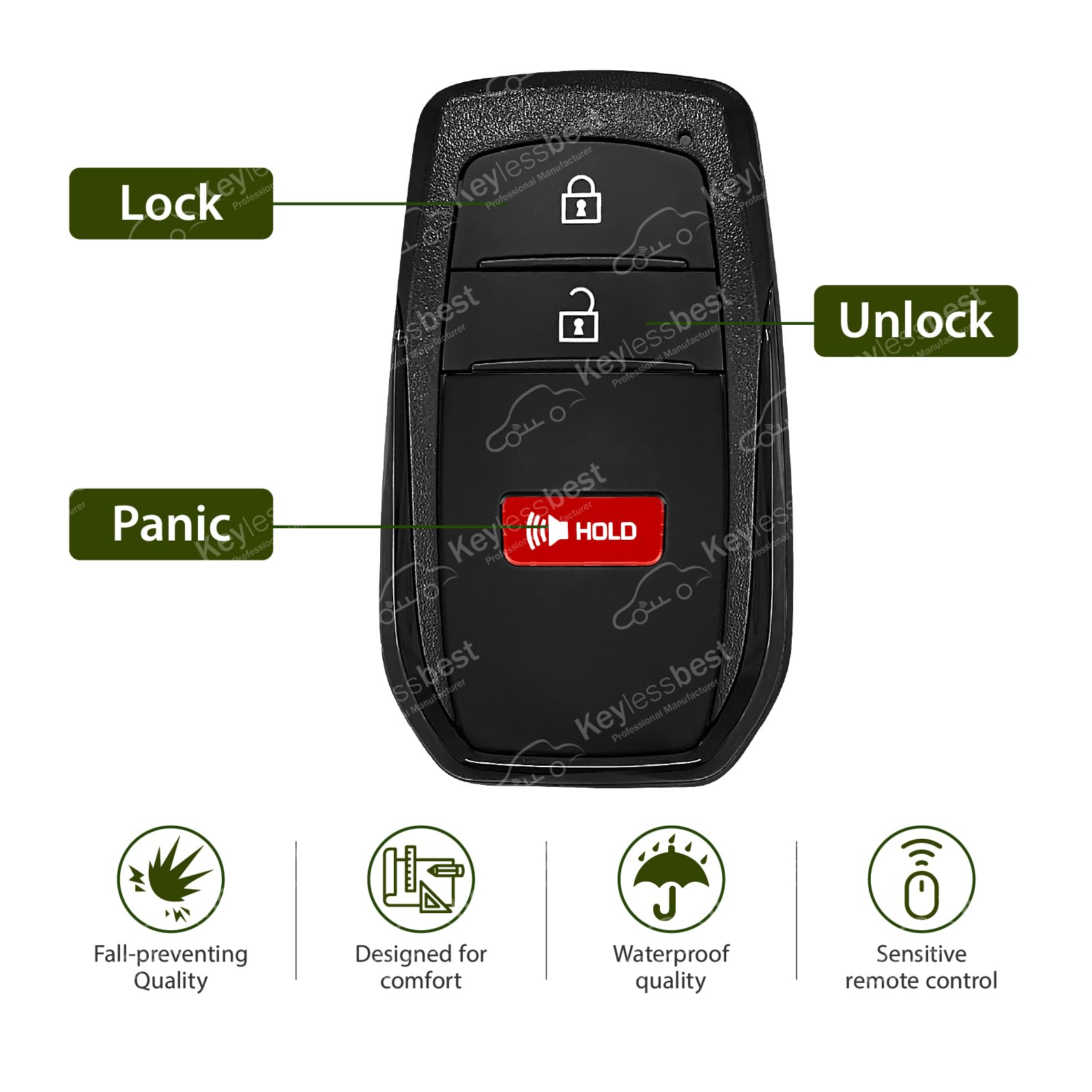Ricambio per telecomando Toyota Corolla 2022 2023 2024 2025 HYQ14FBX 3 pulsanti 315 MHz