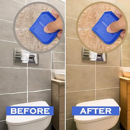 Miniatura 6 de Kit de herramientas de calafateo de 12 piezas, kit profesional de perfilado de silicona con herramientas de acabado de sellador y herramientas de