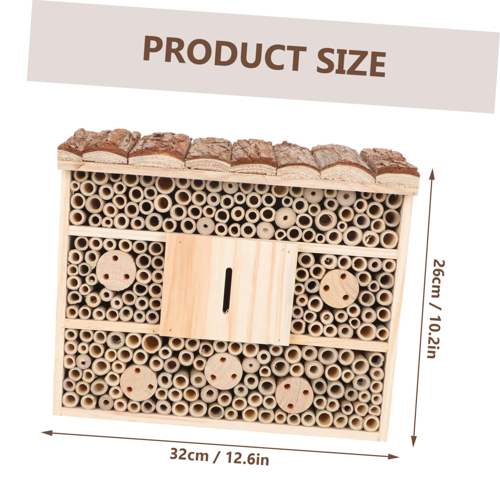 Happyyami Oto Tytuł Produktu Stylowy Drewniany Domek Dla Owadów Ekologiczna Dekoracja Ogrodowa Przyjazny Dla Pszczół i Motyli Idealny Do Ogrodów i Tarasów