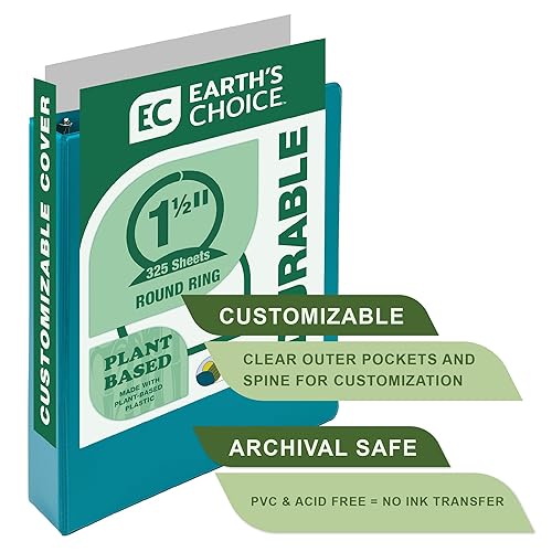 Vista 58 de Samsill - Carpeta Earth's Choice™ de 3 anillos redondos de 3 pulgadas, hasta 25 % de plástico de origen vegetal, respetuosa con el medio ambiente