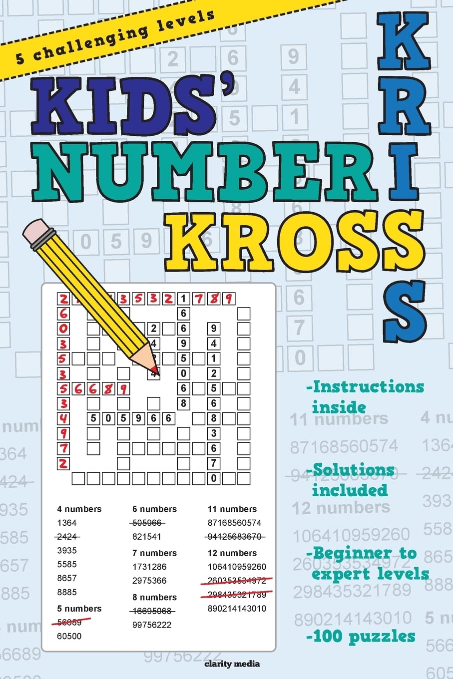 Kids' Number Kriss Kross By Clarity Media