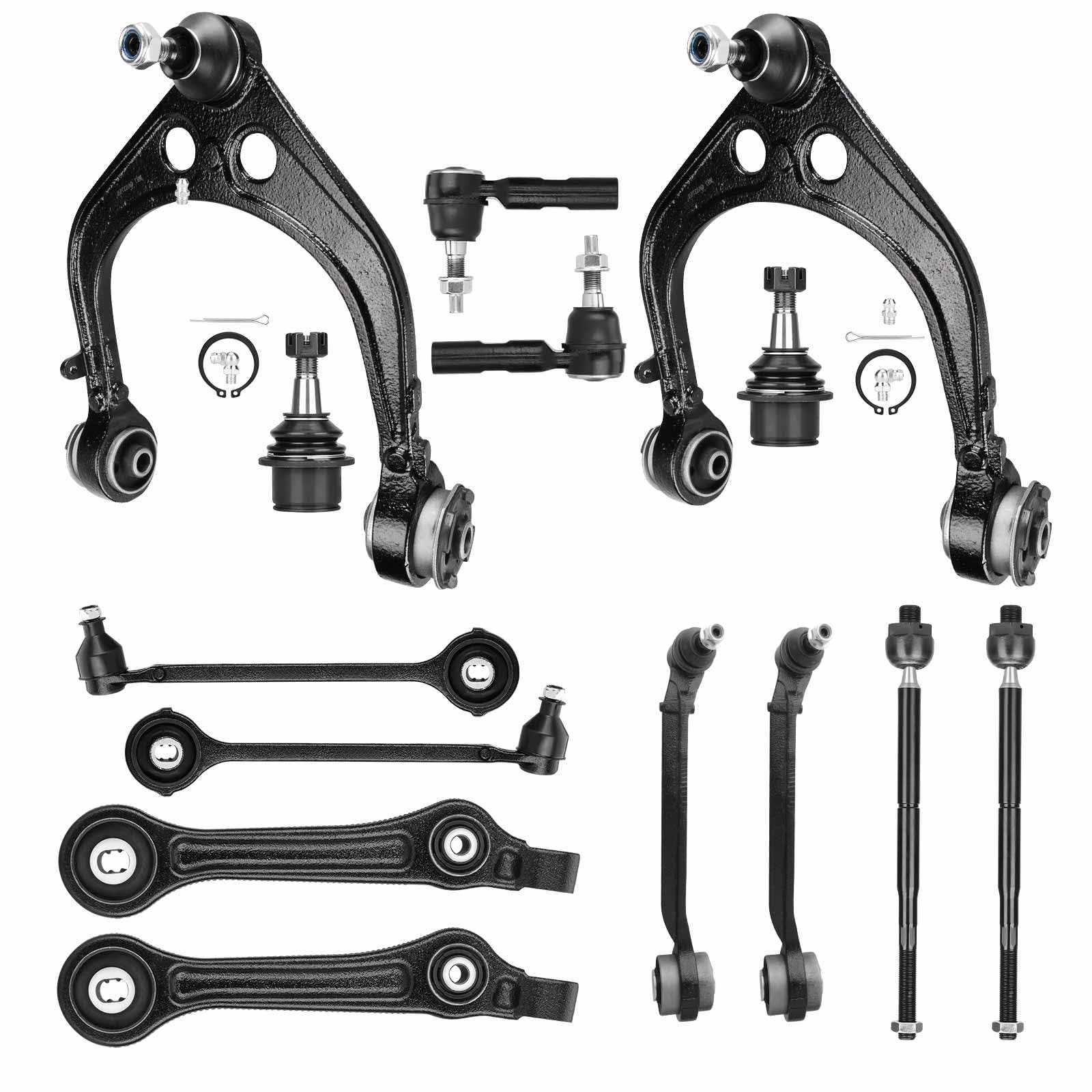 Photo 1 of *** UNKNOWN MISSING PARTS ARE HARDWARE***Front Control Arms w/Ball Joints Suspension Kits for 2005-2010 Chrysler 300, for 2008-2010 Dodge Charger, for 2006-2010 Challenger, for 2005-2008 Magnum RWD Front Suspension Kit (14pc Set)