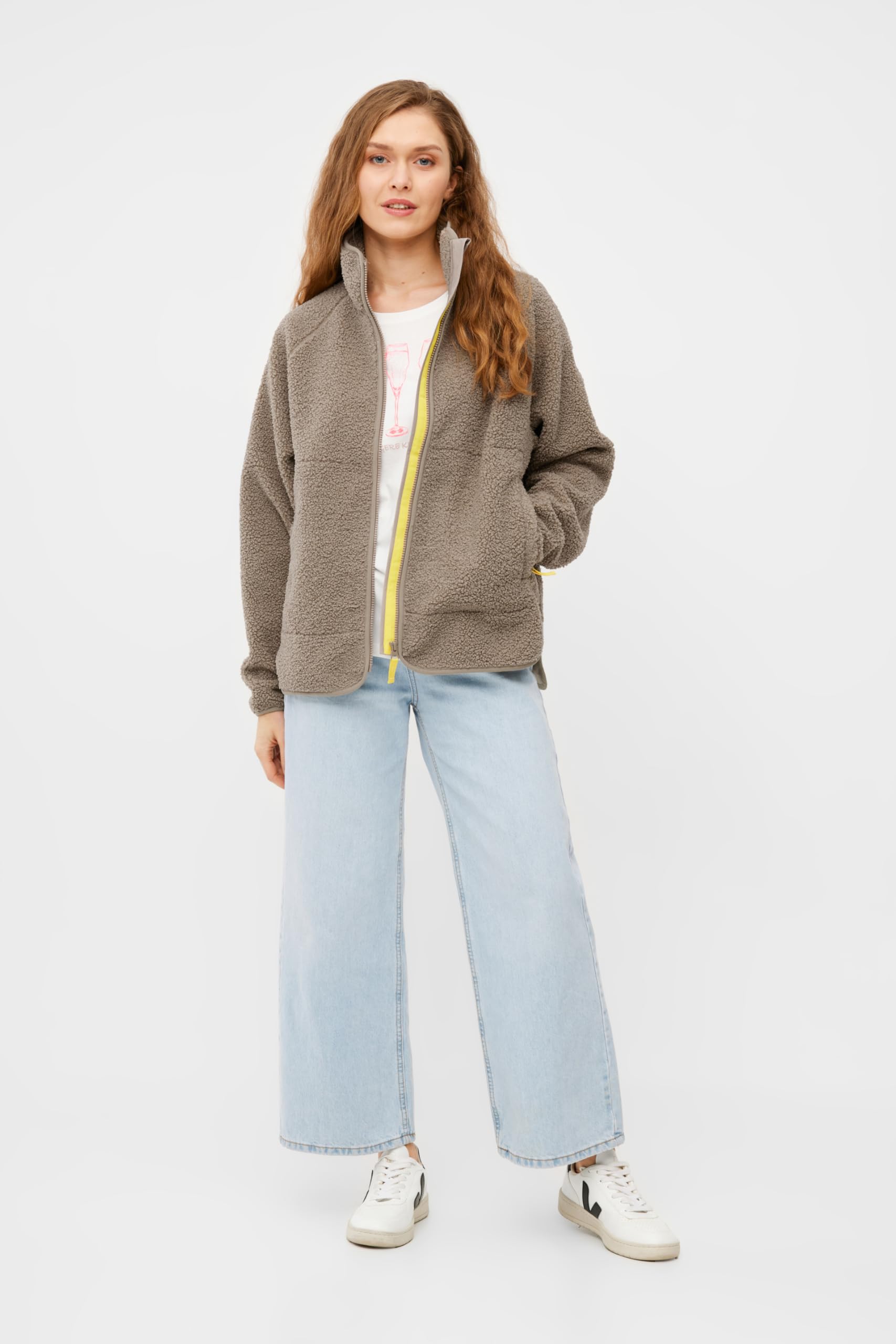 derbe Damen Fleecejacke Kuschelby Teddy | Fleece | Weich | Übergangsjacke