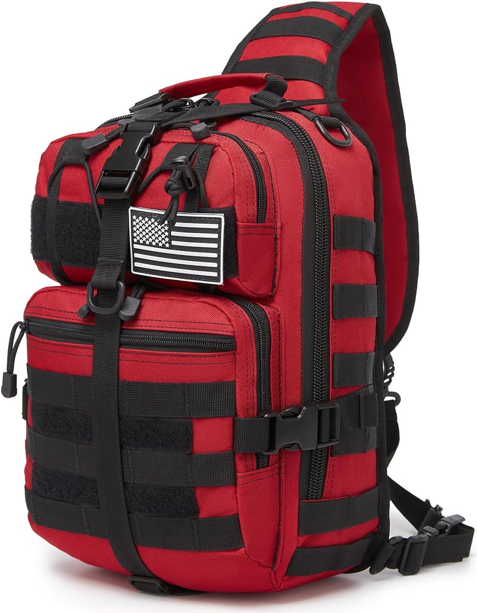 ATBP Tactical Sling Pack Big Crossbody Backpack Over Shoulder Bag Military for Men Hiking Outdoor Sport Gym