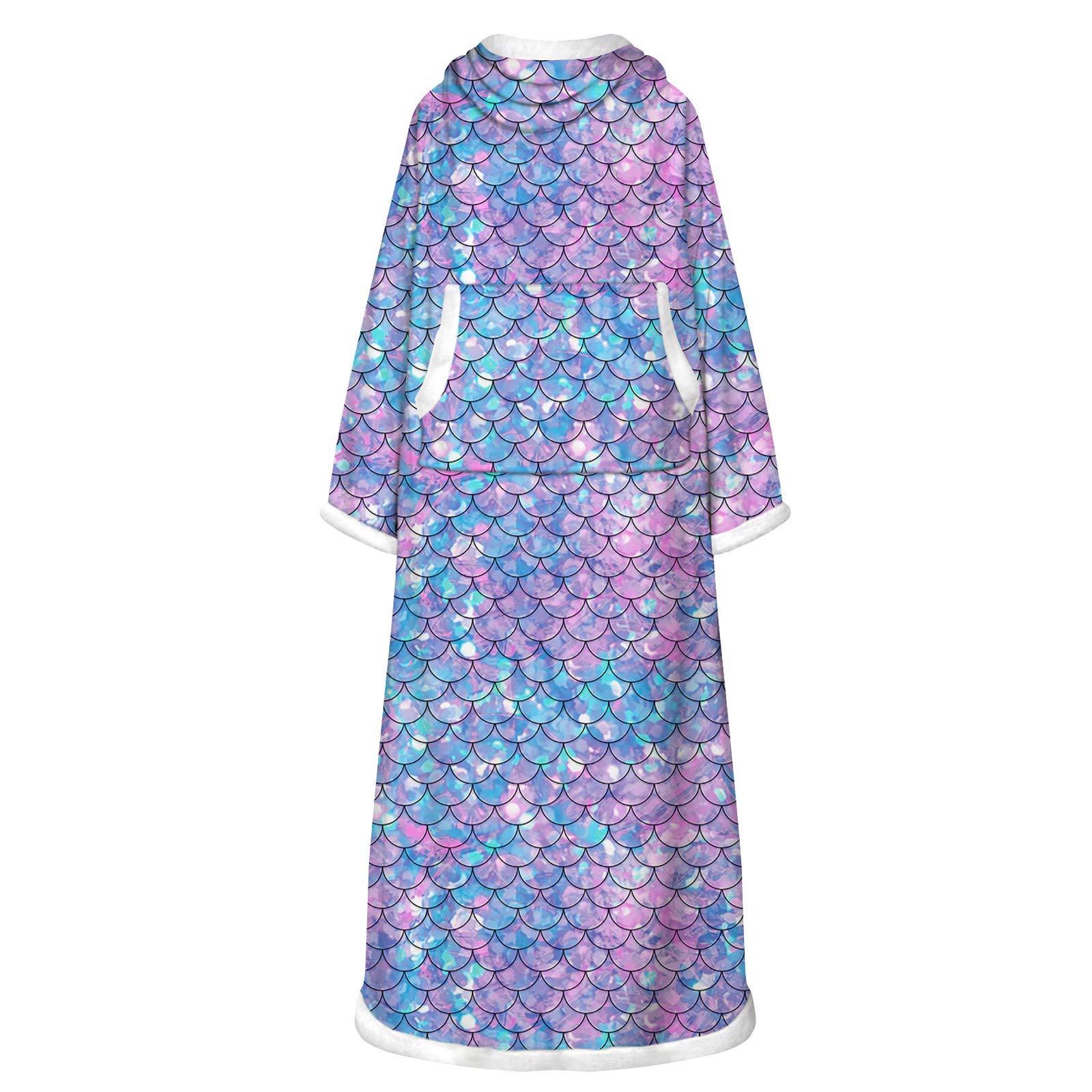Manta Sherpa Ponible Para Adultos, Para Hombre Y Mujer Cómoda Y Calentita Manta Con Mangas, Manta Bata Para El Hogar, Bata Para Ver La Tele Manta De Sofá 001-One size