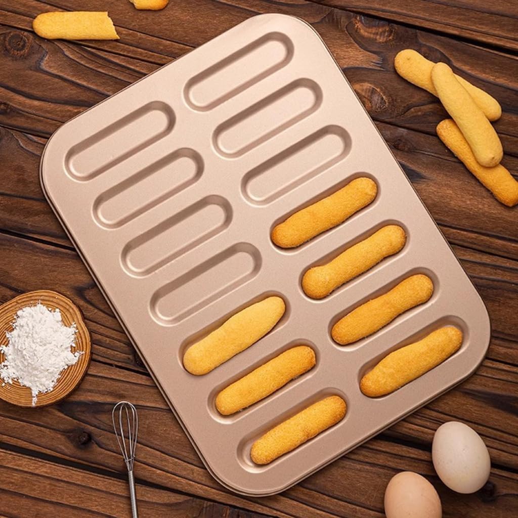 Creative Baking Tool Finger Cookie Press Ladyfinger Mould Muffins Biscottis Tins Bakewares for Baking Enthusiasts