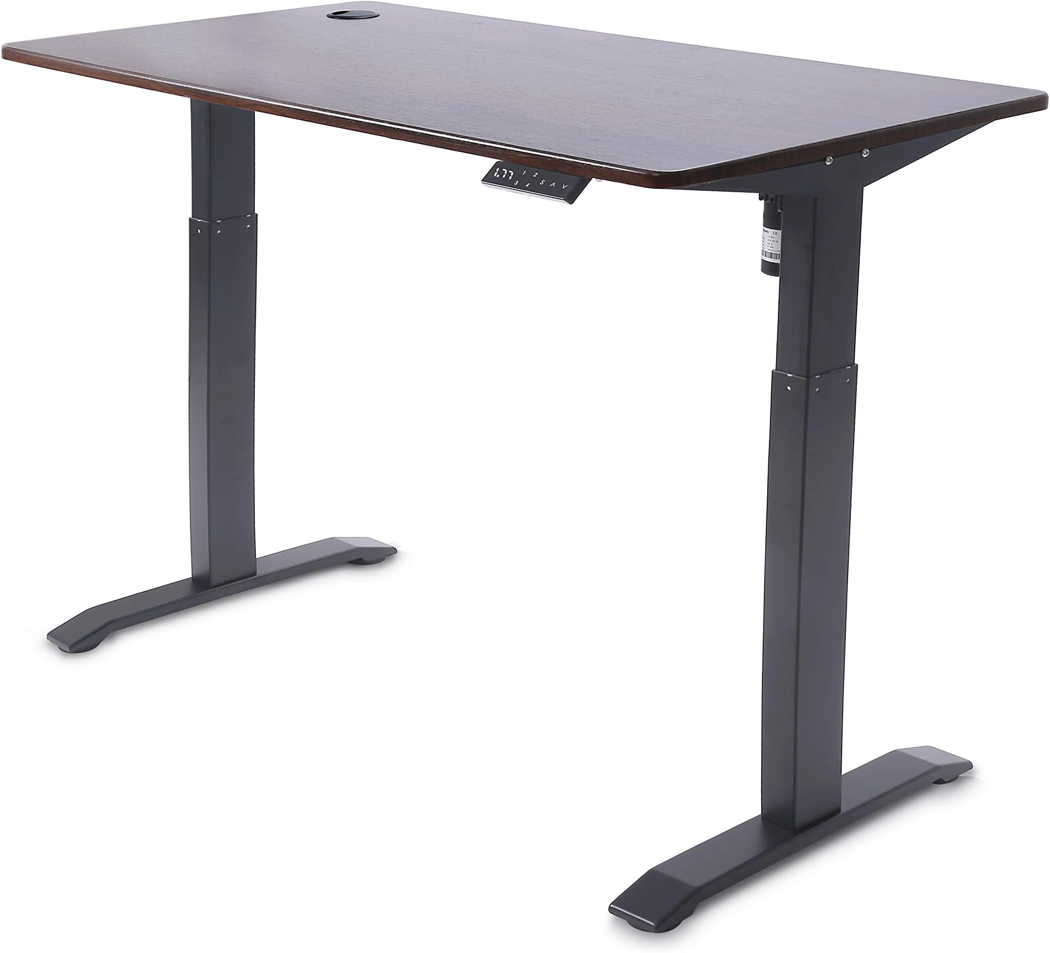 UNICOO Electric Height Adjustable Standing Desk, Electric Standing Workstation, Sit Stand Table, Home Office Compter Desk,Gaming Table, Whole-Piece Desktop 48 * 24 in (KT1001-MB)