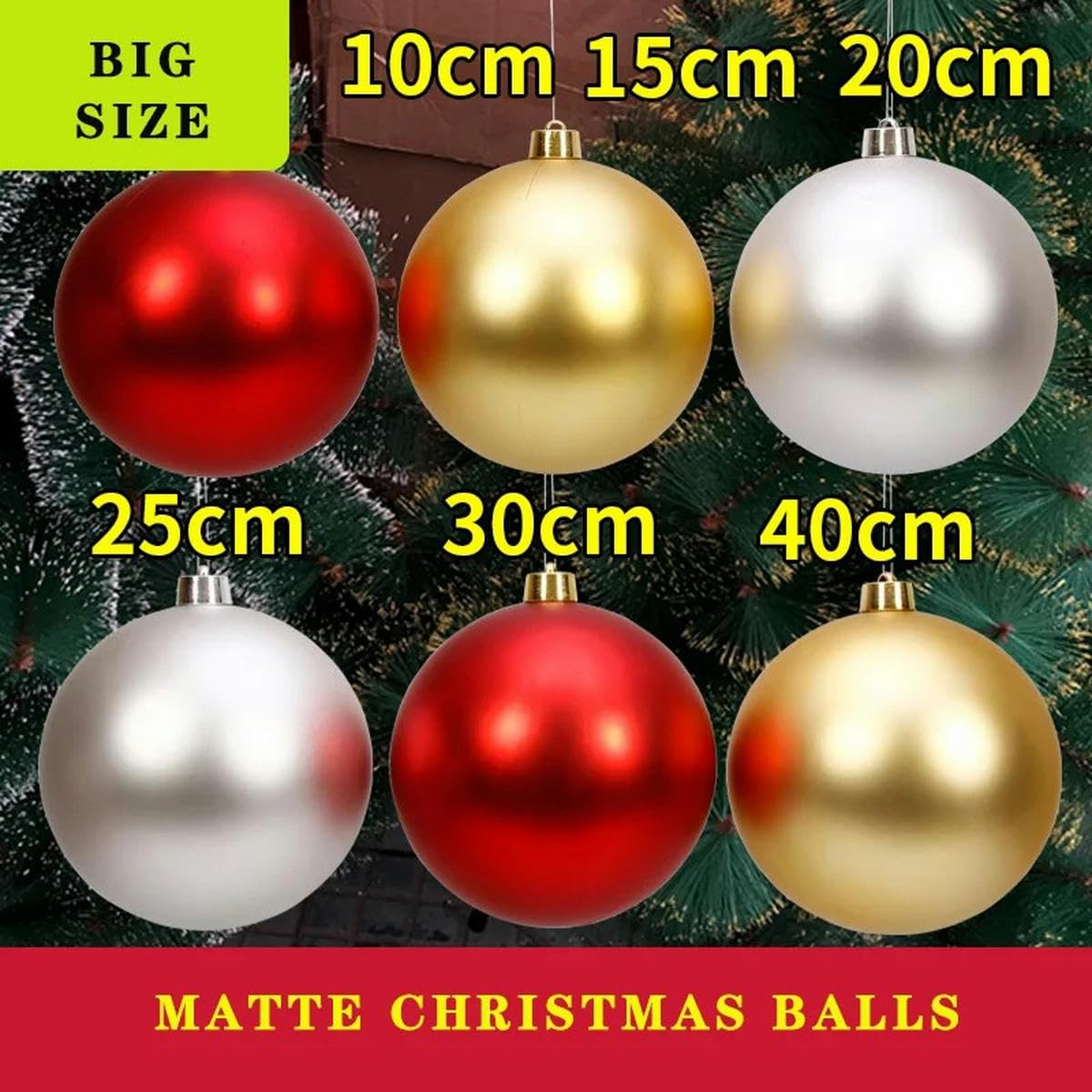Esferas navideñas Grandes, Bola Decorativa para el hogar, Adorno para árbol, Bolas Grandes, Rojo Rosa, 20cm, 1 Unidad