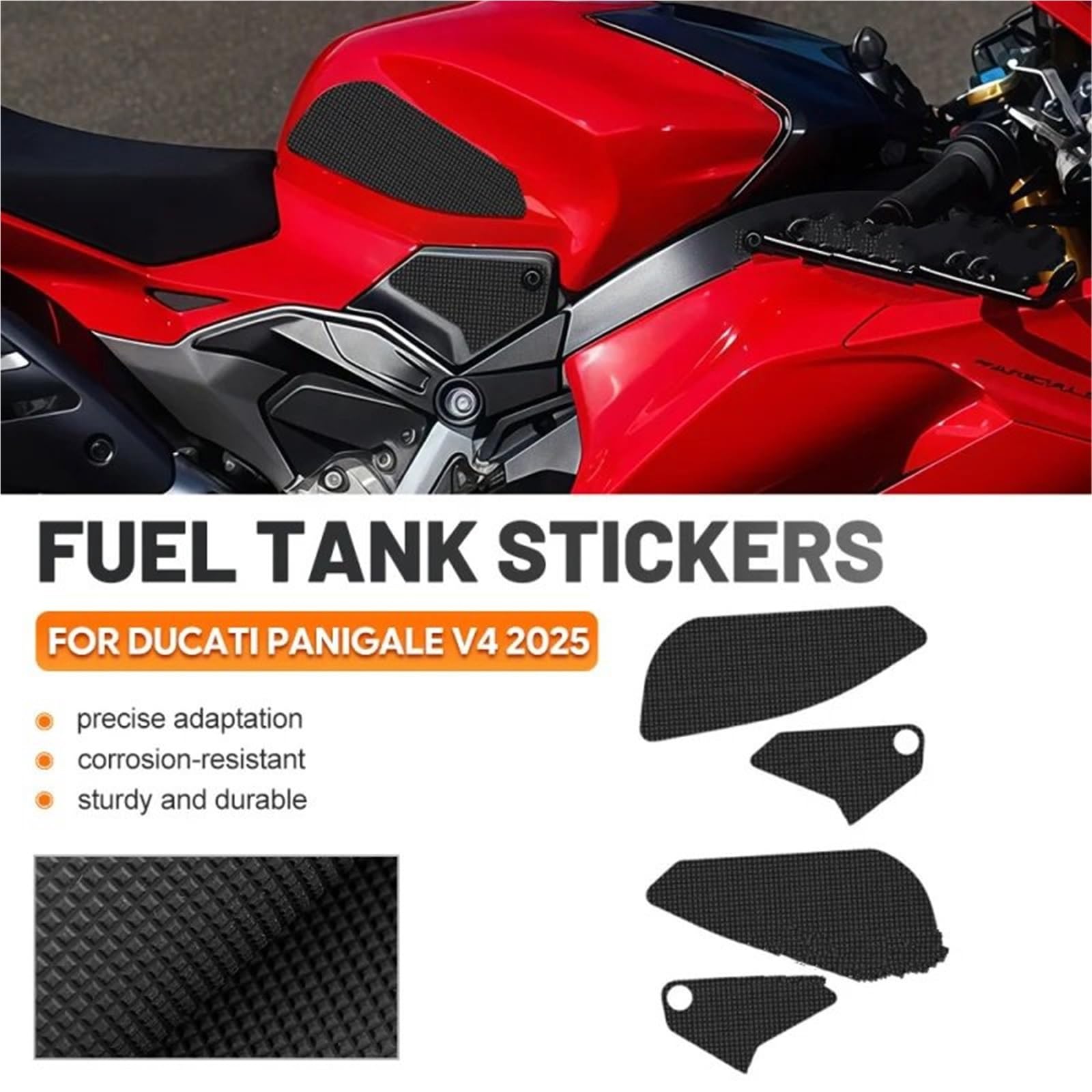 Adatto per Ducati Panigale V4 V4S /SP2 2025 Ginocchiere antiscivolo protezione forcella(A)