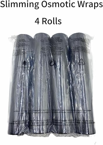 Miniatura 5 de 4 rollos de plástico osmótico envolturas de adelgazamiento osmótico para contorno corporal y adelgazamiento corporal y realzador de suéter negro,