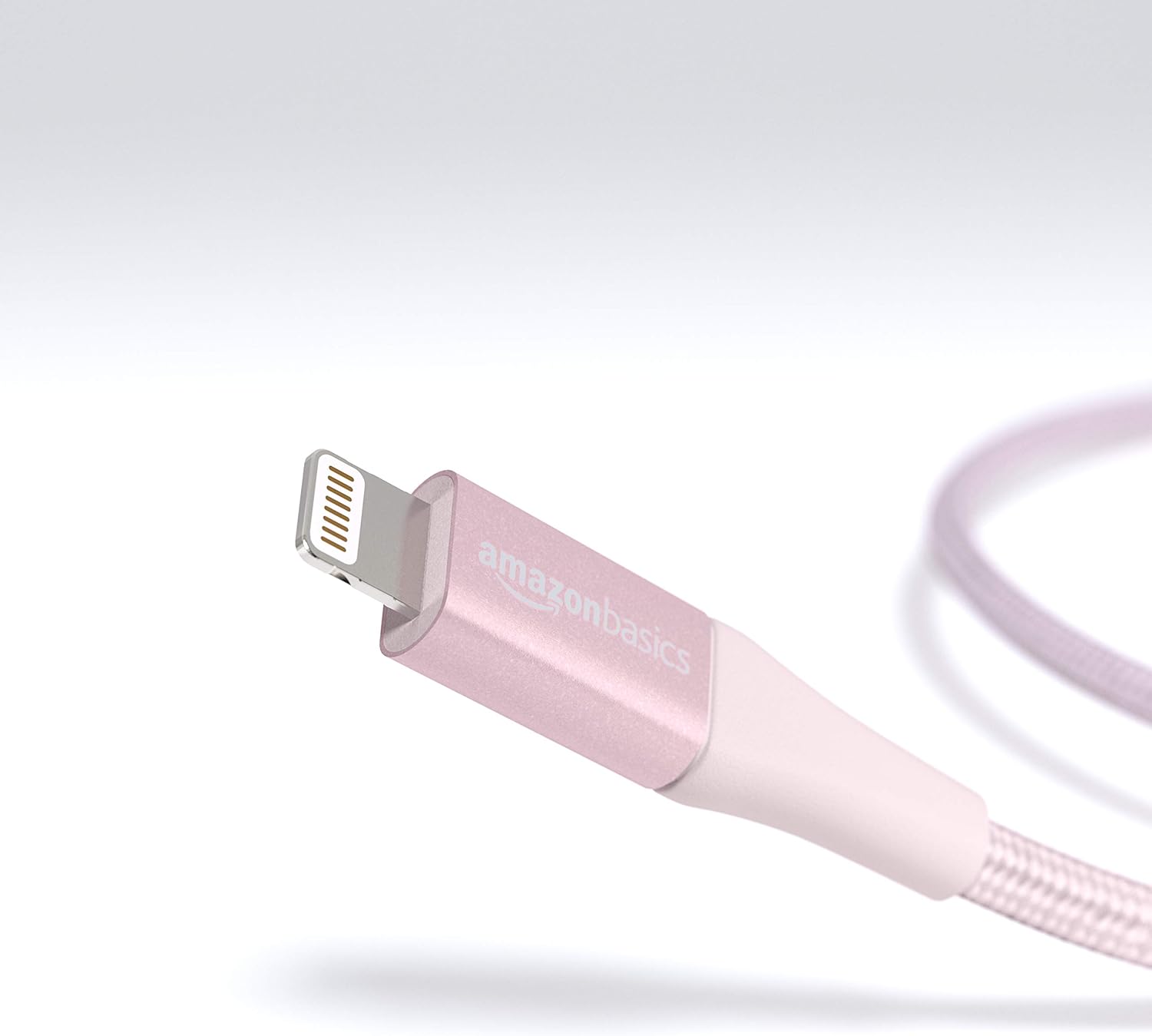 Flаѕh Dеаlѕ - 70% оƒƒ Amazon Basics Double Braided Nylon Lightning to USB Cable, Advanced Collection, MFi Certified Apple iPhone Charger, Rose Gold, 10 Feet