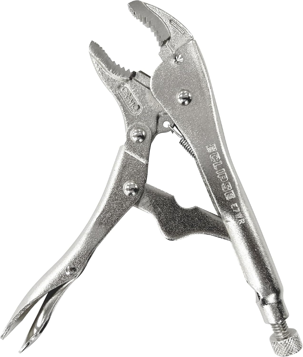 Eclipse Professional Tools E7WR 7 Inch Curved Jaw Locking Pliers with Wire Cutters (7" / 175mm)