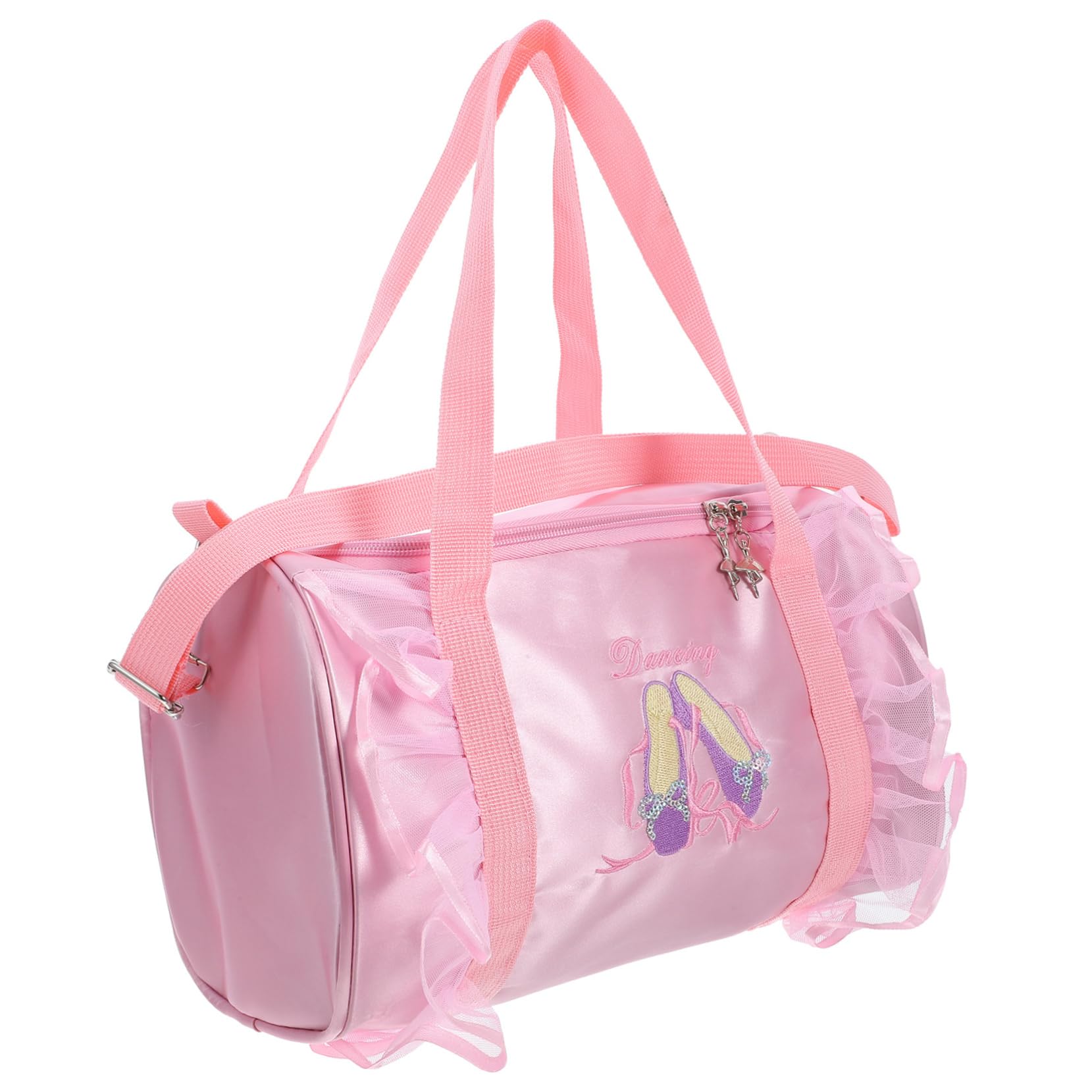 Ballett-Tanztasche storage bags makeup tasche Tanz Tasche mit großem Fassungsvermögen Satin Tanz Tasche Umhängetasche Tanztasche für Mädchen Ballettzubehör für Mädchen Satin-