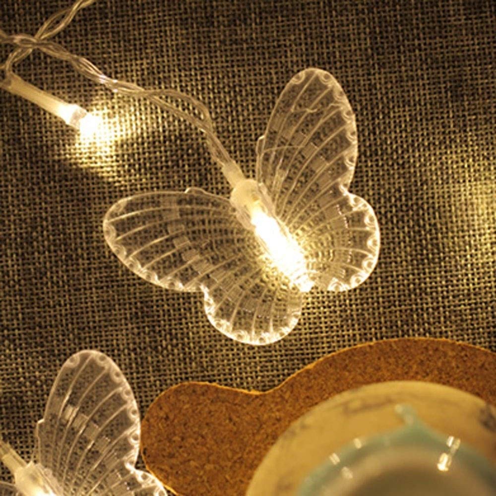 Światła łańcuchowe, LED na zewnątrz wewnątrz LED motyl sople światło niskonapięciowe latarnia wisząca oświetlona ekspozycje świąteczne patio odpowiednie Halloween ogród salon taras dekoracja liny