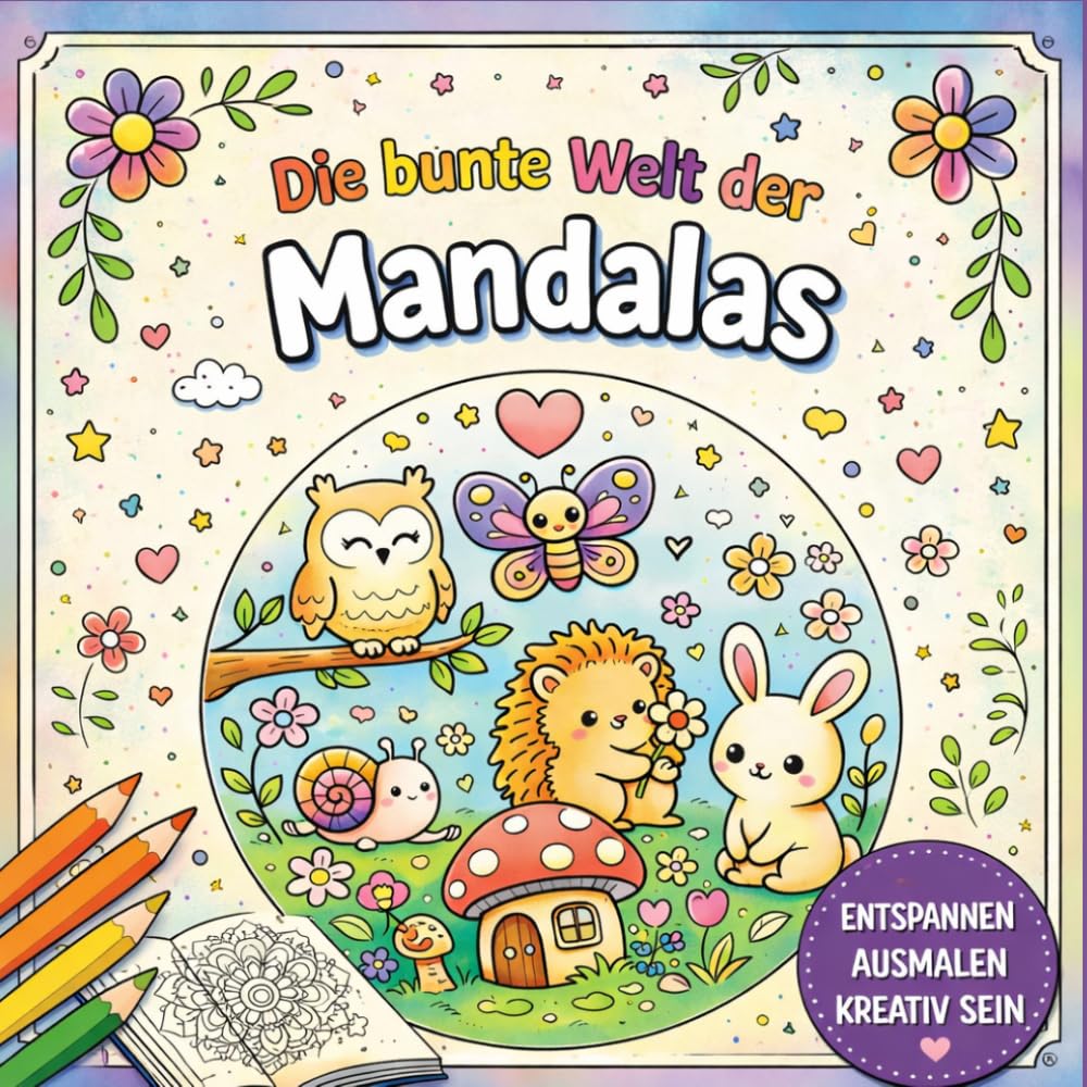 Die bunte Welt der Mandalas: Ein kreatives Ausmalbuch für Kinder – süße Mandalas mit einfachen Formen und dicken Linien, Fördert Konzentration und ... Künstler ab 5 Jahren, Kinderleicht ausmalen