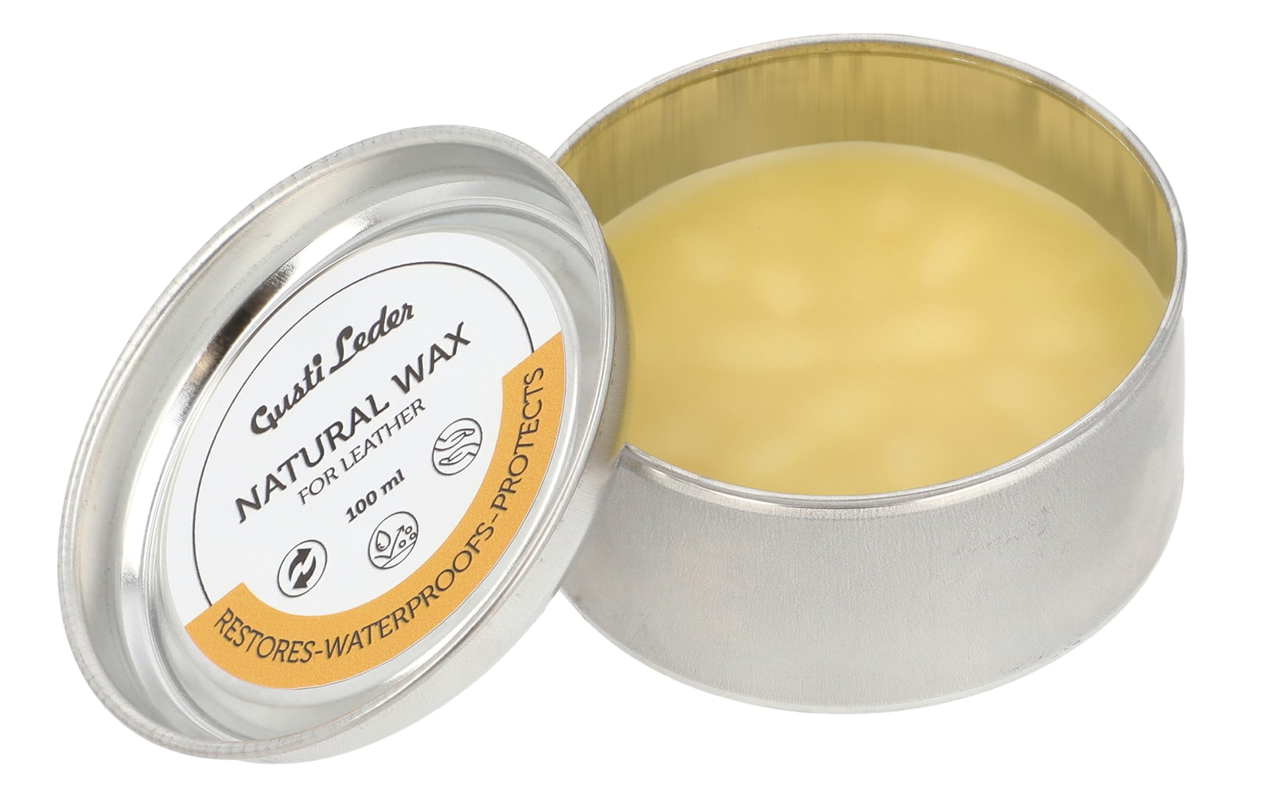 Gusti Natural wax cuidado Natural wax 100ml protección natural cuero amarillo cera