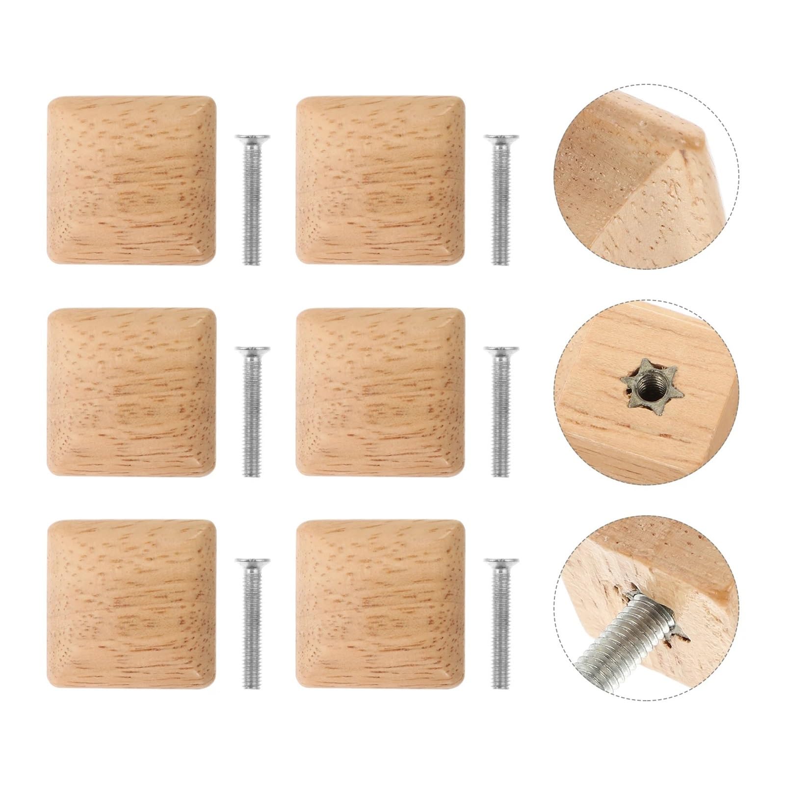 10 Stück Massivholz-Schranktürgriffe