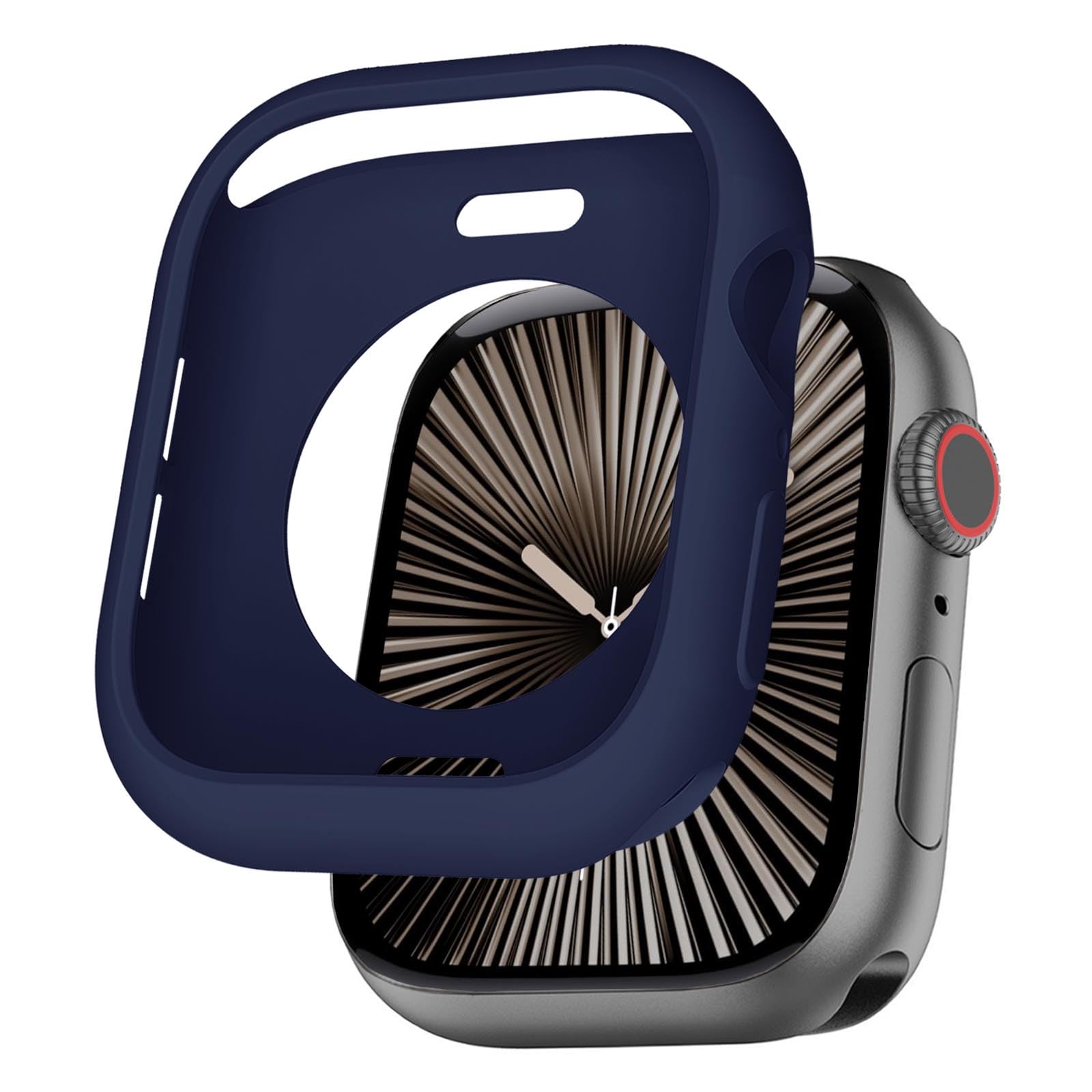 BOTOMALL Compatible with Apple Watch Bumper Case 44mm Series 6/5/4, SE 3/2/1 Soft Flexible TPU Thin Lightweight Protective Cover for iWatch [NO Front