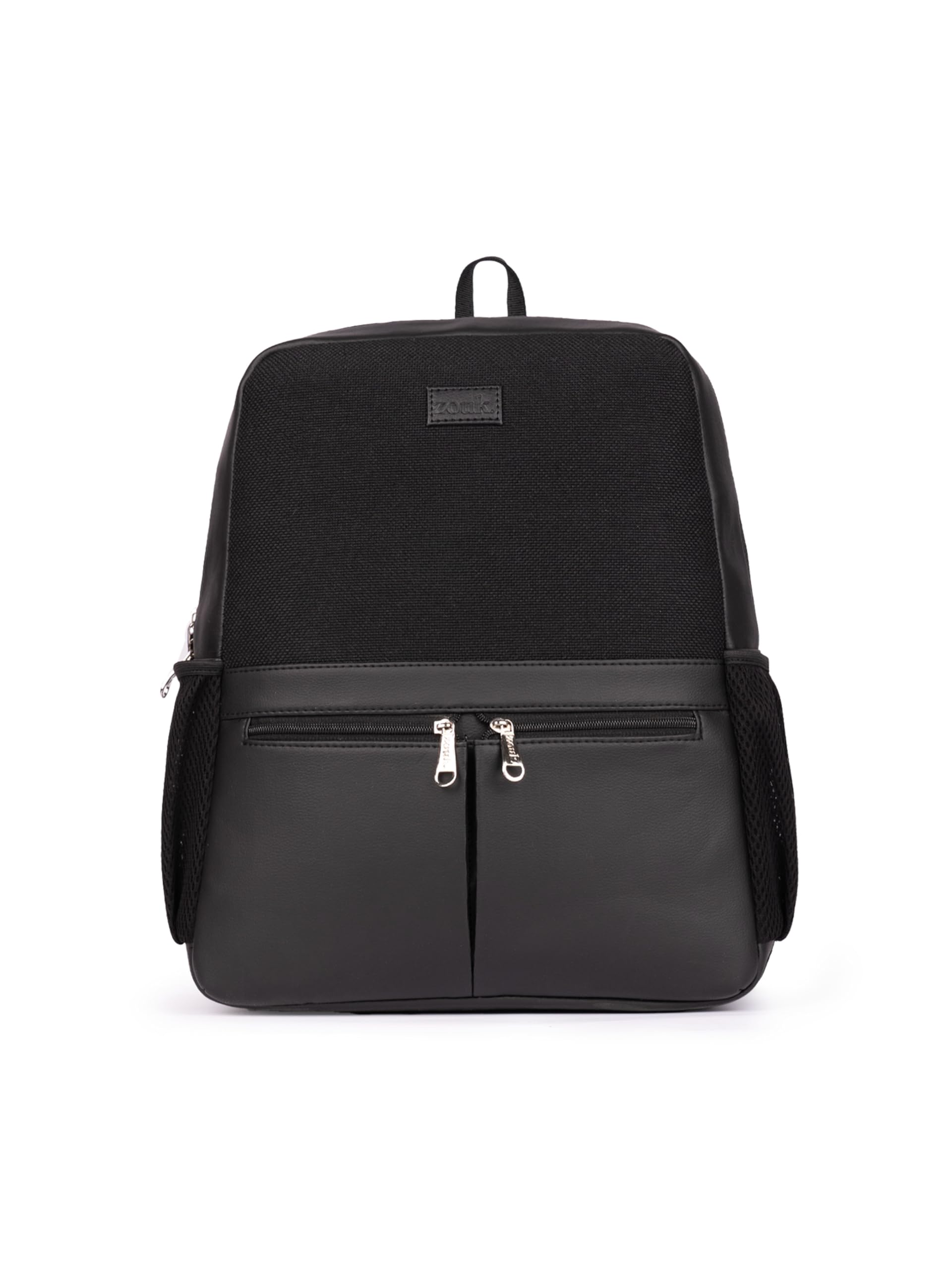 ZOUK Jet Black Solid Jute Vegan Leather Black Men Checkpoint Friendly Laptop Office Backpack 15.6 inch (B0CQSZT4HY) Amazon Price History, Amazon Price Tracker