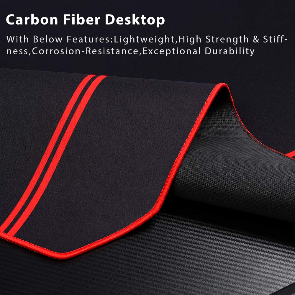 GTPLAYER Gaming Desk 140cm Computer Desk Home Office Desk with Free