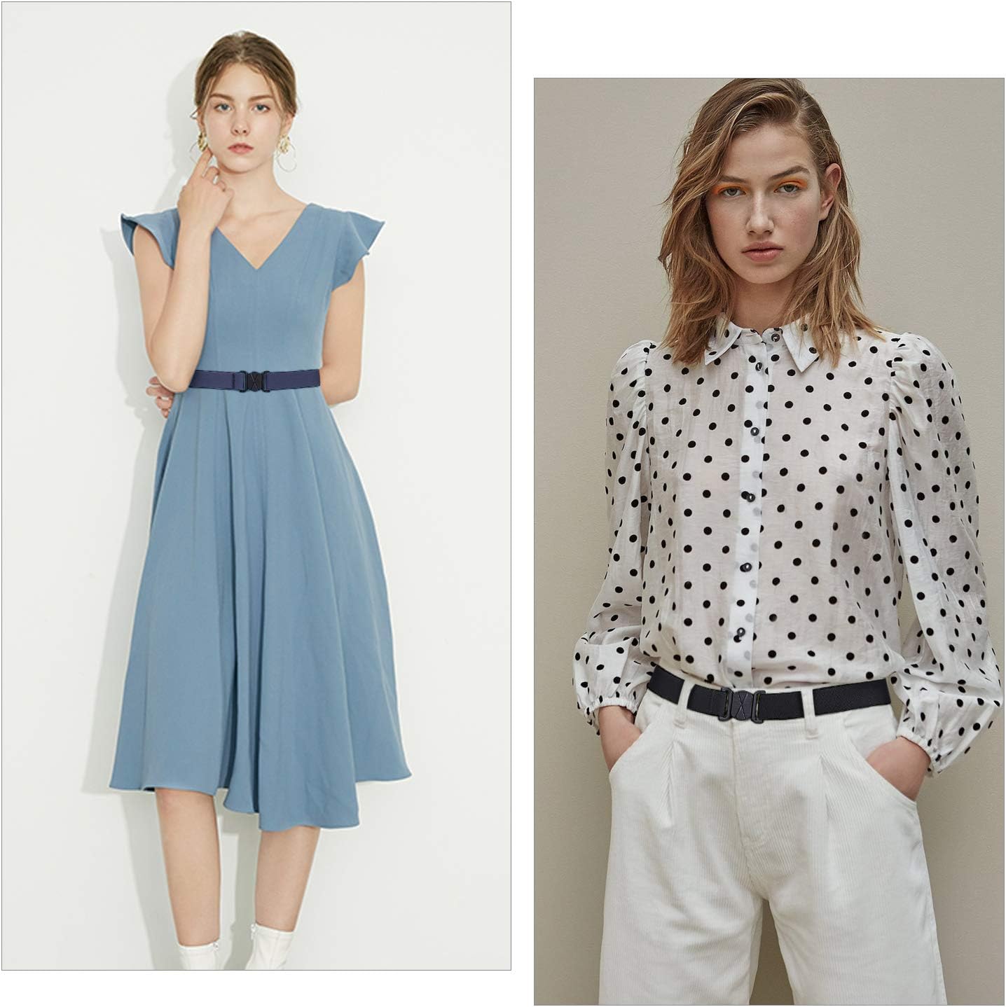 JASGOOD 3/4/5/6 Pack Women Adjustable Crop Top Band Sweater Tuck Band Invisible Strap Belts Elastic Belt For Shirts - Image 2