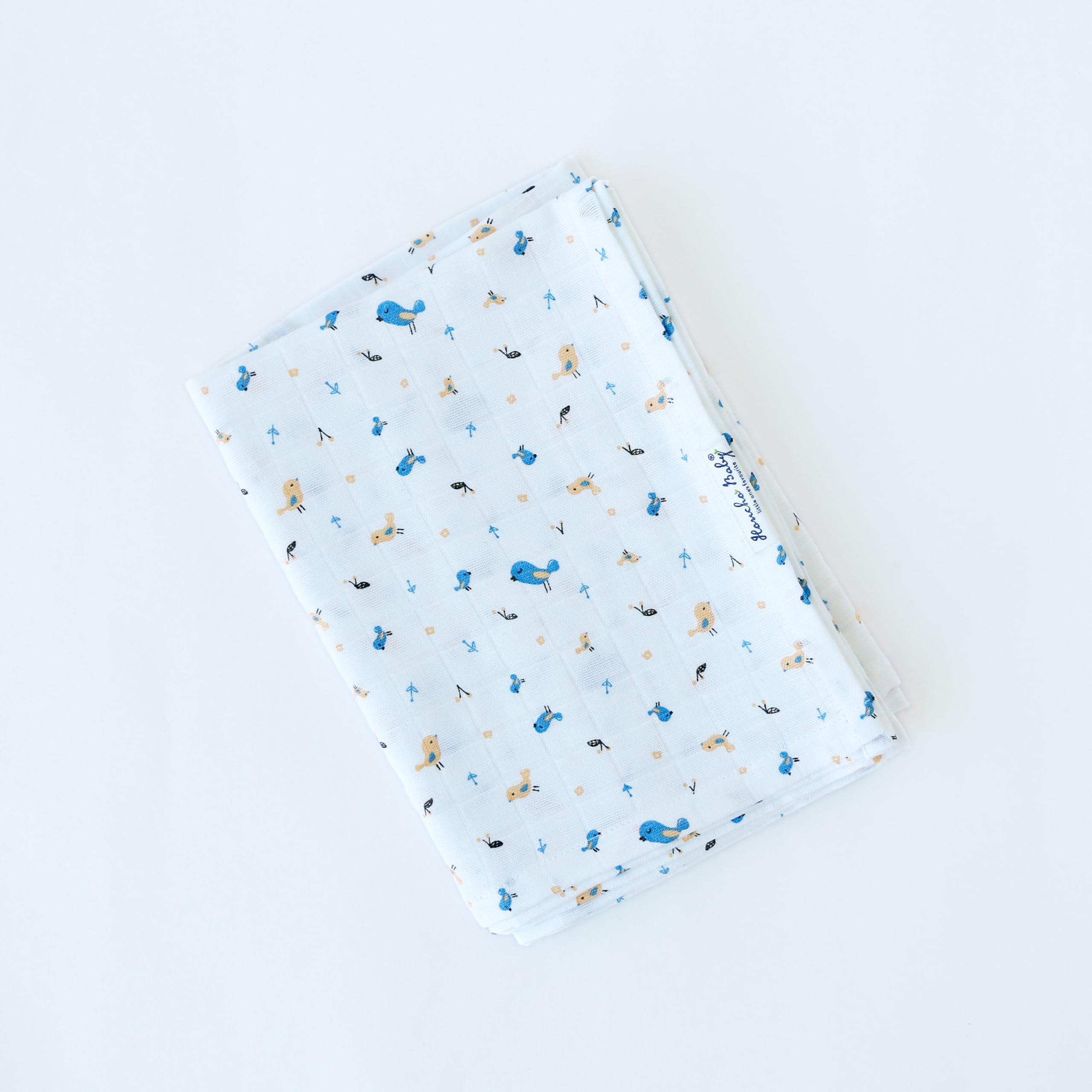HONCHO BABY - 100% Cotton Muslin Baby Towel Set, Super Soft & Highly Absorbent Bathing Towels for Babies | Size 65 X 90 Cm | 1 Pack (Pretty Little Birds)-image-18