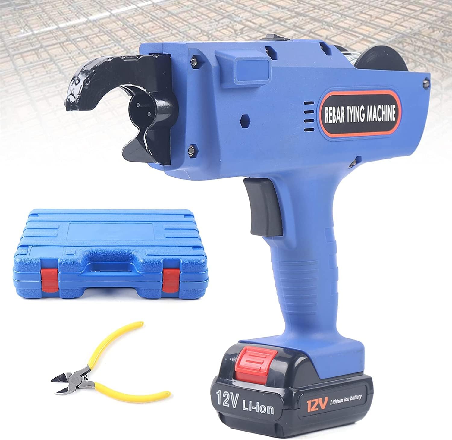 Automatic Rebar Tying Machine 834mm 12V Portable Handheld Steel Bar