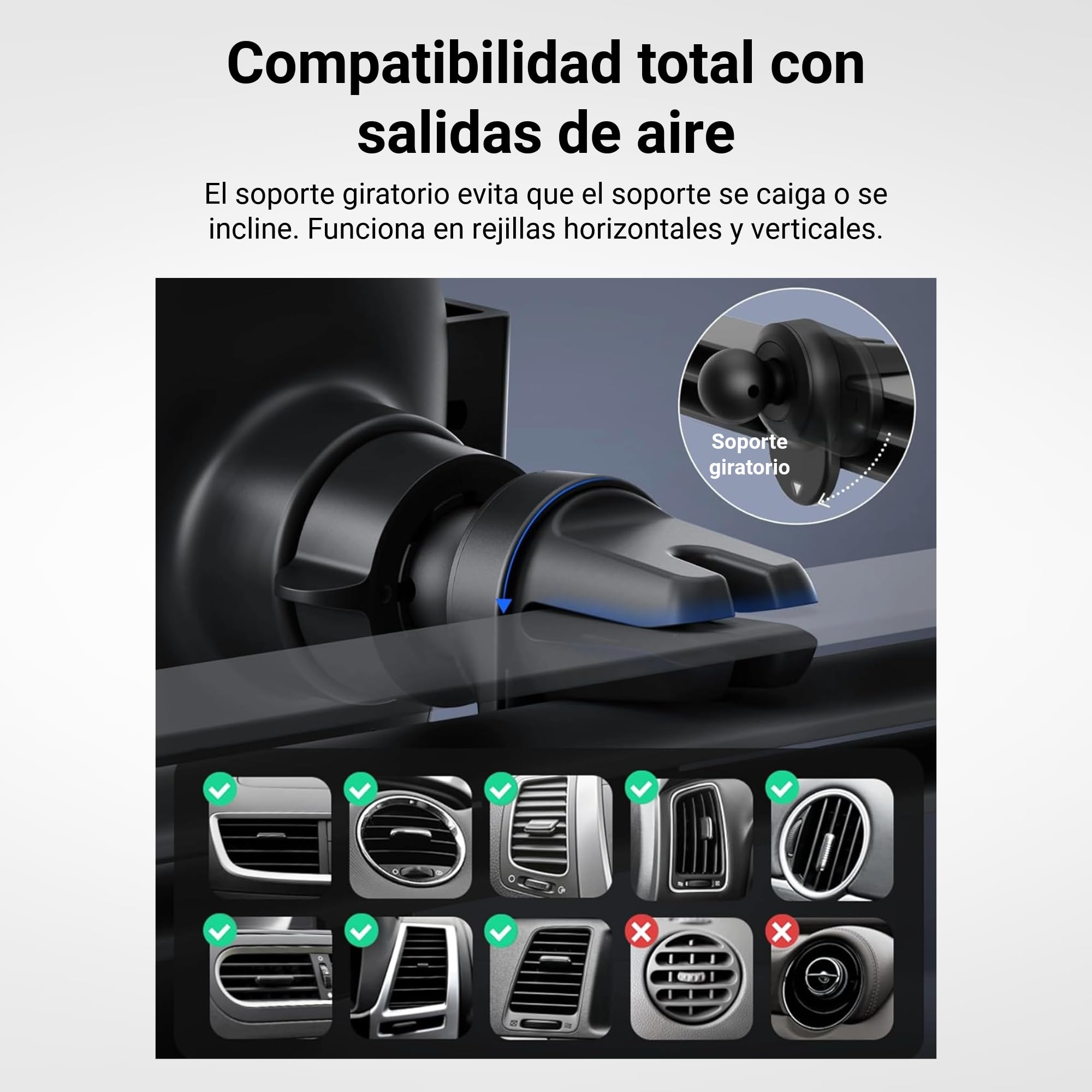 iOttie Auto Sense - Soporte para teléfono de Coche con 2 Rejillas de ventilación con Carga inalámbrica Qi, Soporte de teléfono con sujeción automática para Google Pixel, iPhone, Galaxy, Huawei, LG y