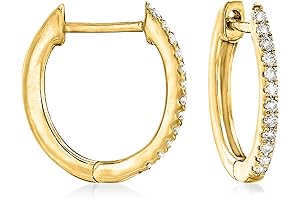 0.10 ct. t.w. Diamond Huggie Hoop Earrings In 14kt Gold: Captivating Brilliance For The Refined