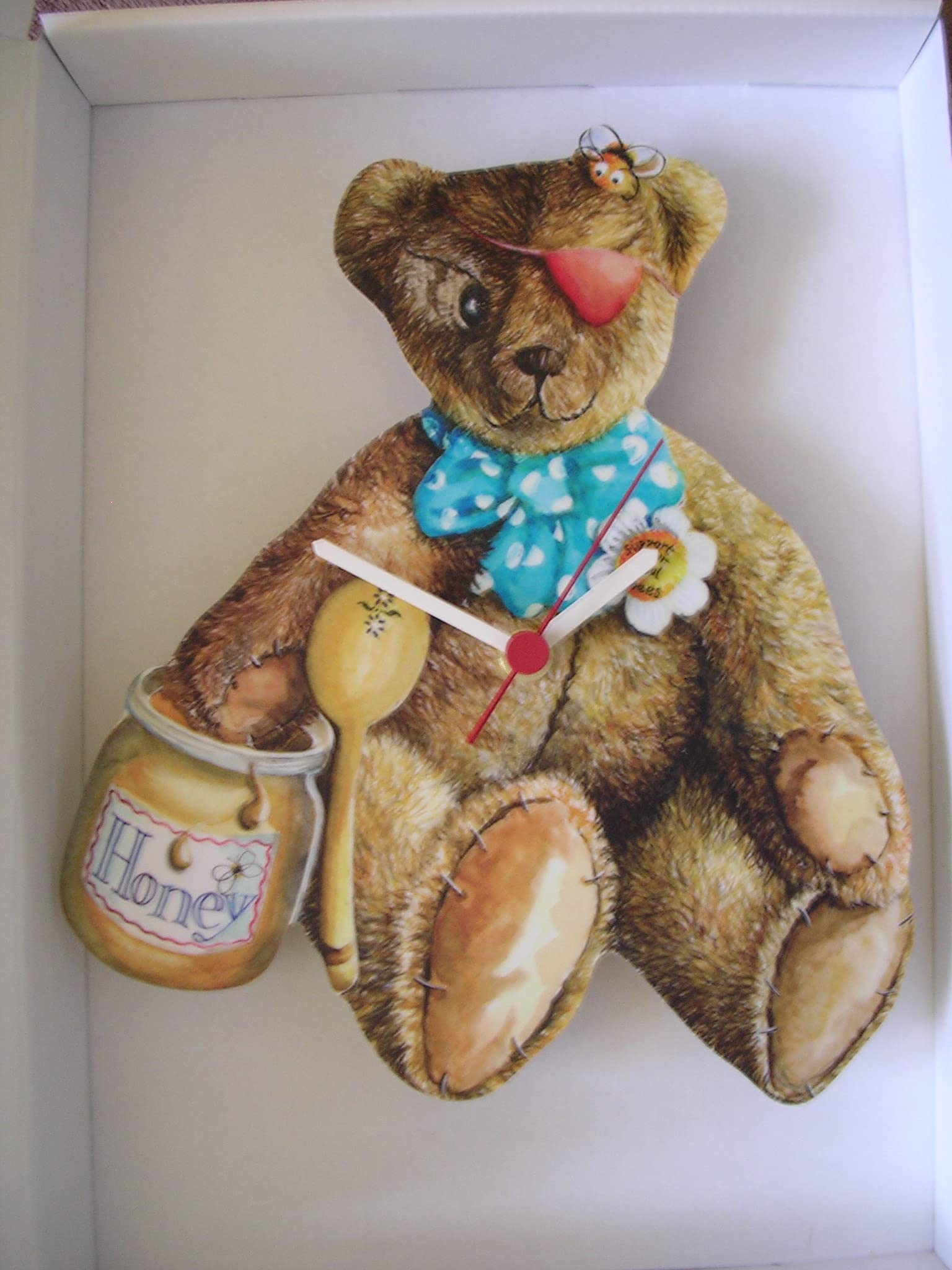 Teddy Bear with Honey Pot Wall Clock
