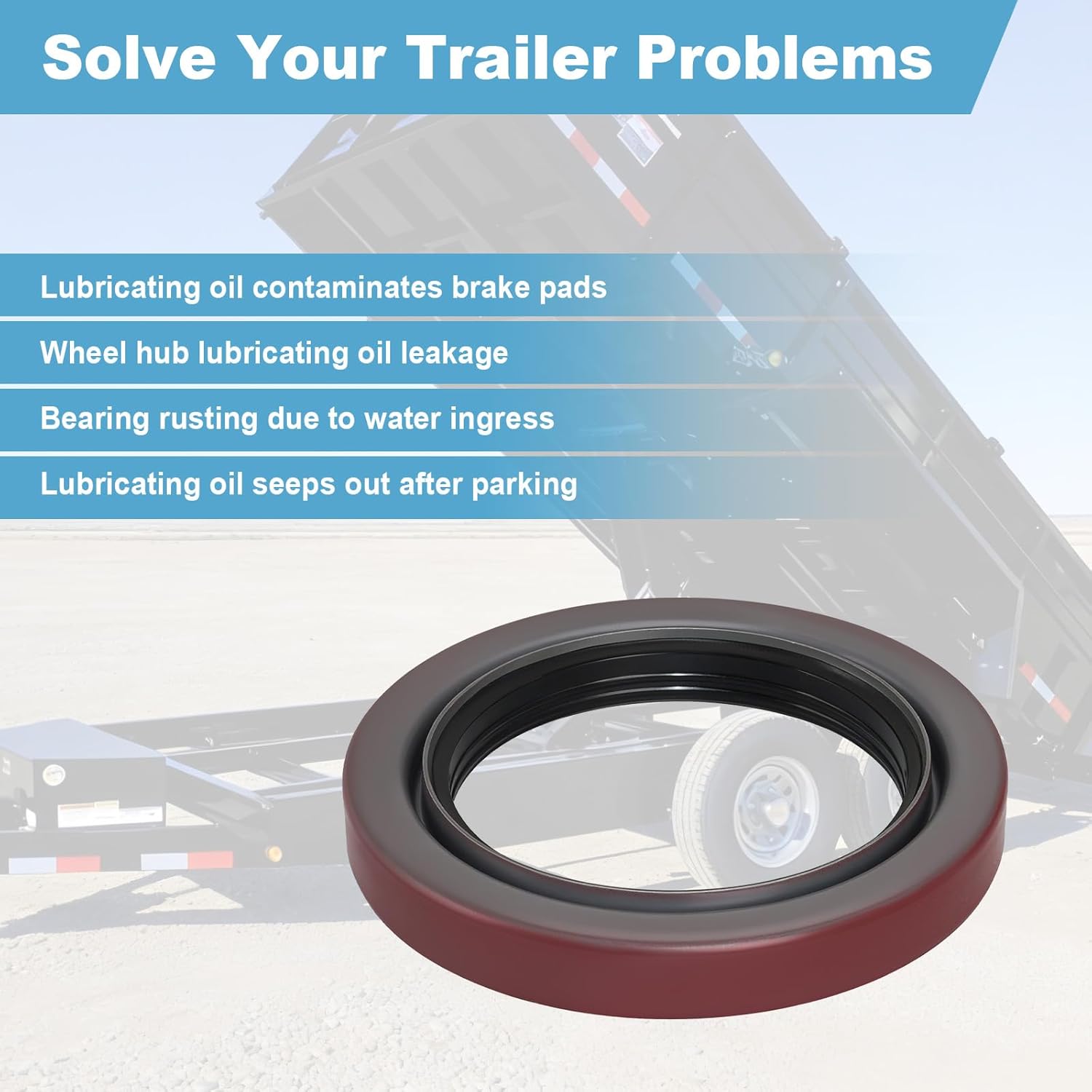 4PCS Oil Seal Bearing 010-056-00, ID 3.125" x OD 4.5", Compatible With Dexter 10K/12K/15K, AL-KO 10K-16K, Rockwell 12K-16K Trailer Axles, Replace 568217 091023 Oil Seals