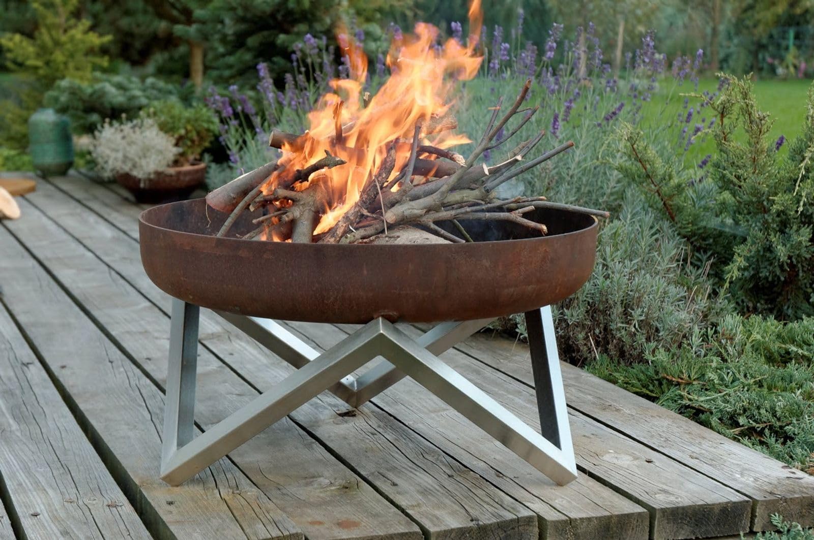 Xanie Design Feuerschale Ignis XXL Feuerkorb Grillschale | Zeitloses Design