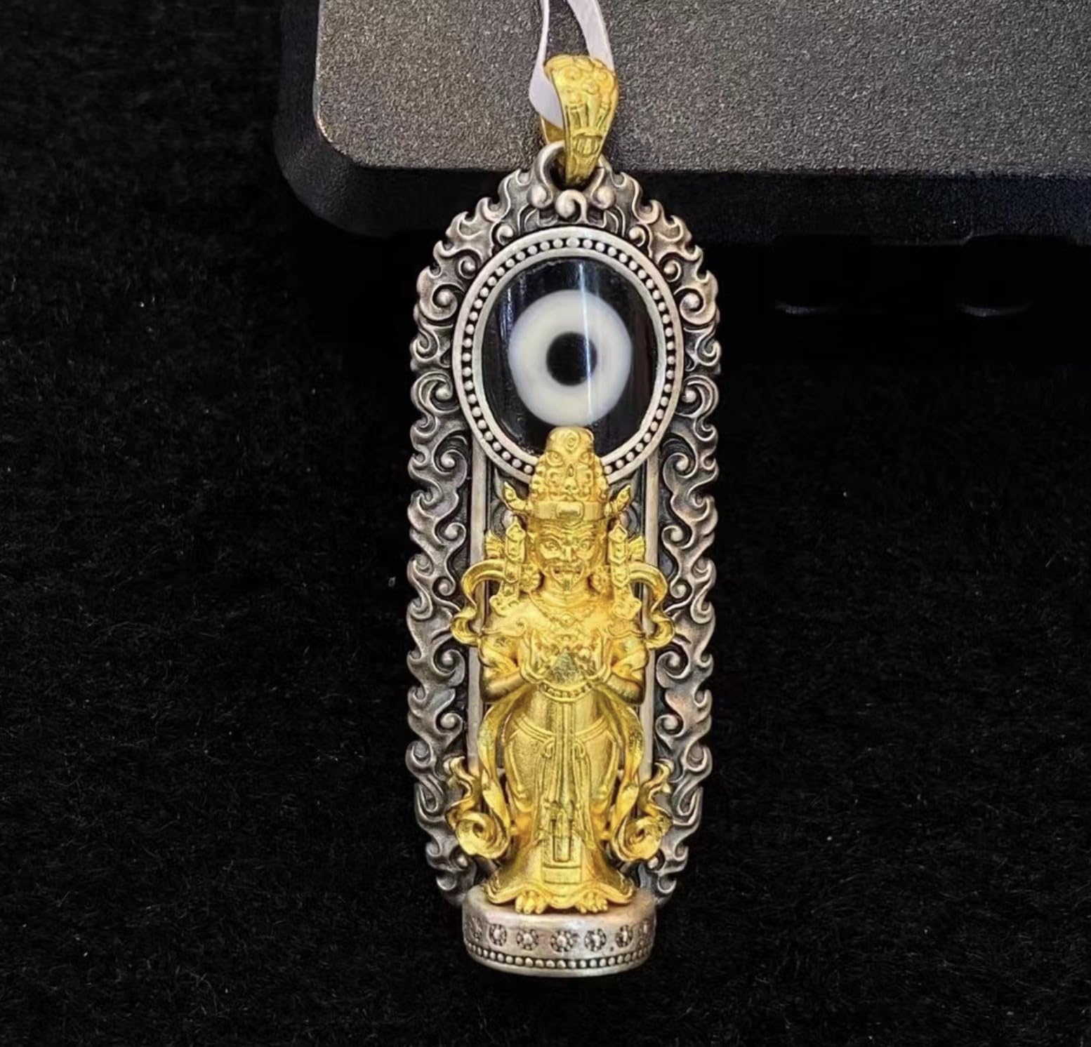 Tibet Tianzhu Zhajilam Tianzhu Wealth God Tianzhu Style Gold and Silver Pendant