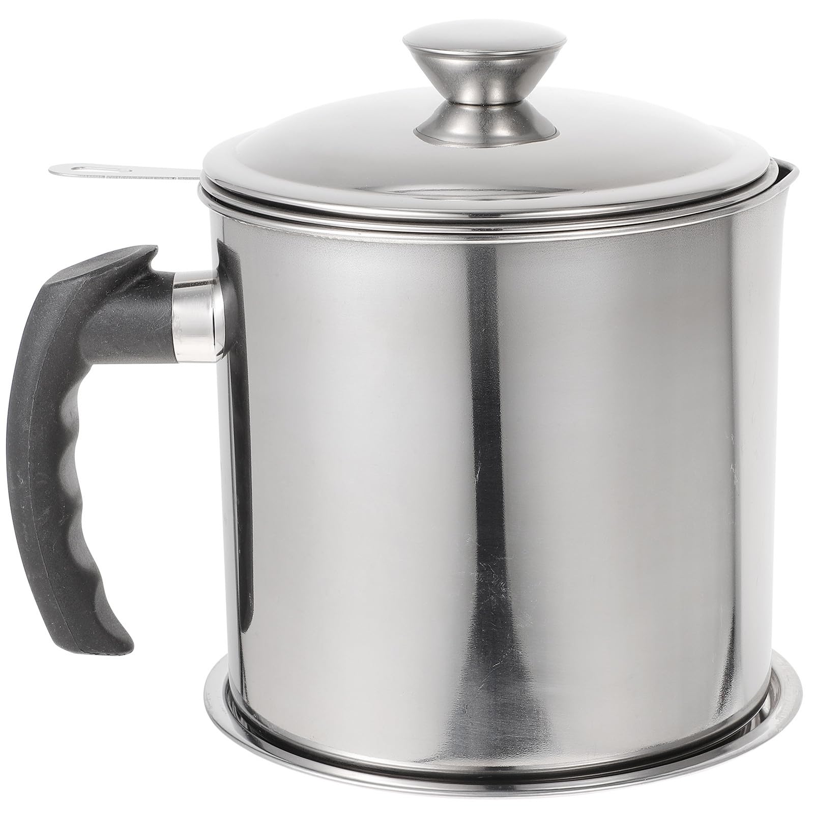 Pot à huile inox 1,8l avec filtre anti-poussière et poignée confortable