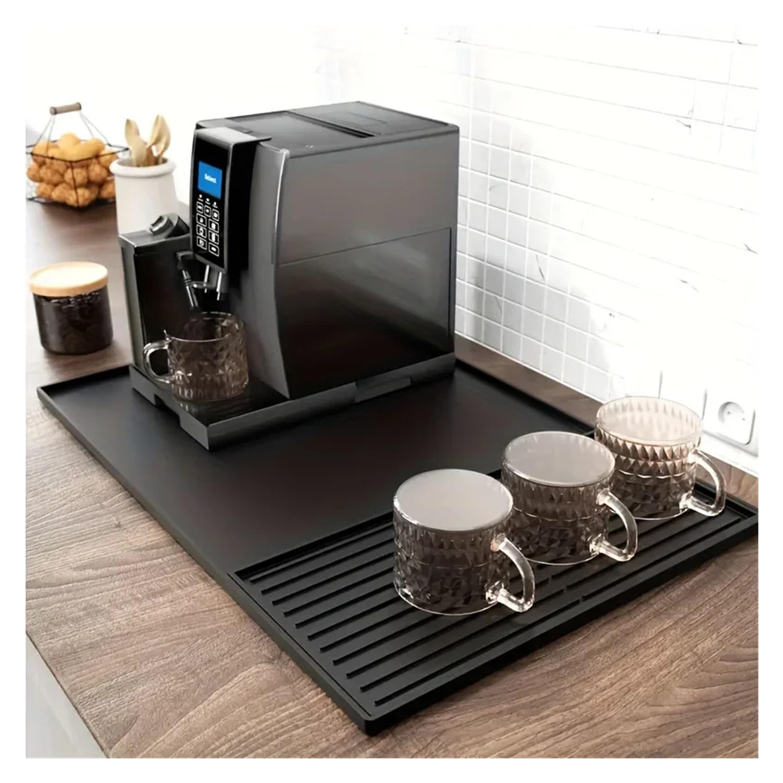 2 w 1 silikonowa mata do baru do kawy duża antypoślizgowa ochrona przed ciepłem do kawiarni/kuchni domowej