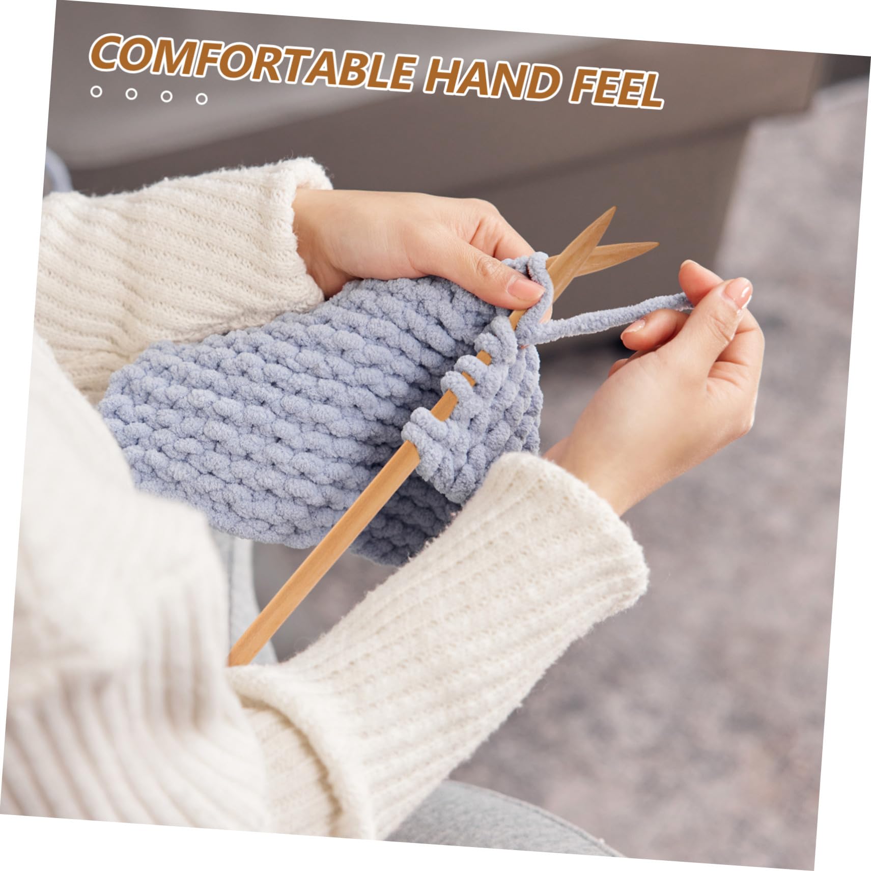 HAPINARY 6 Stück Teiliges Jumbo Holz Stricknadeln für Dicke DIY Decken Handstricknadeln Robust Ergonomisch für Anfänger Effizientes Stricken Winterliche Häkelbedarf