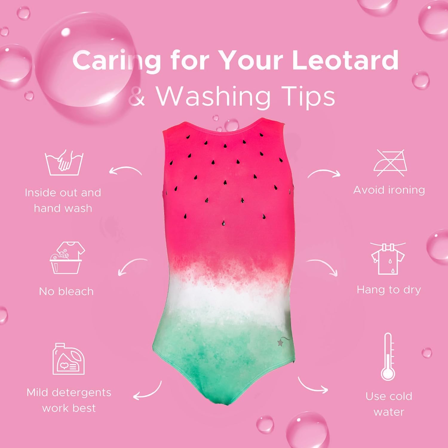 Destira Gymnastics Leotards for Girls, One in a Melon, Matching Scrunchie Included - Dance, Cheer, & More - GIRLS/CHILD Sizes - Image 5