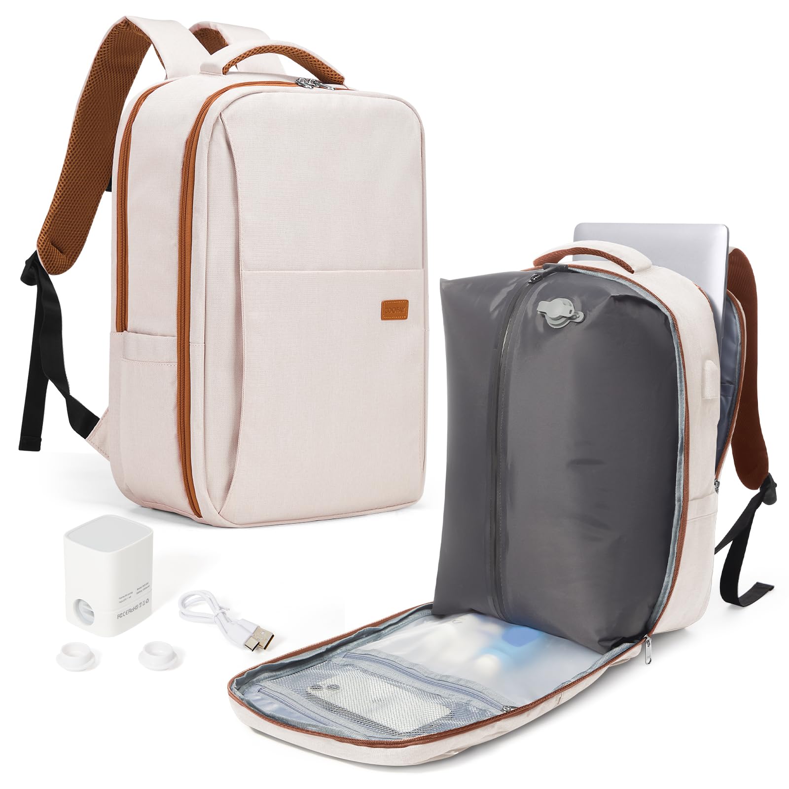 SZLX Zaino Ryanair 40x30x20 Sottovuoto con Pompa Bagaglio a Mano con porta scarpe Wizzair Zaino da Viaggio 40x20x25 Borse da Cabina per Easyjet 45x36x20 Borsa da Viaggio Porta PC 14 Pollici Donna Uomo